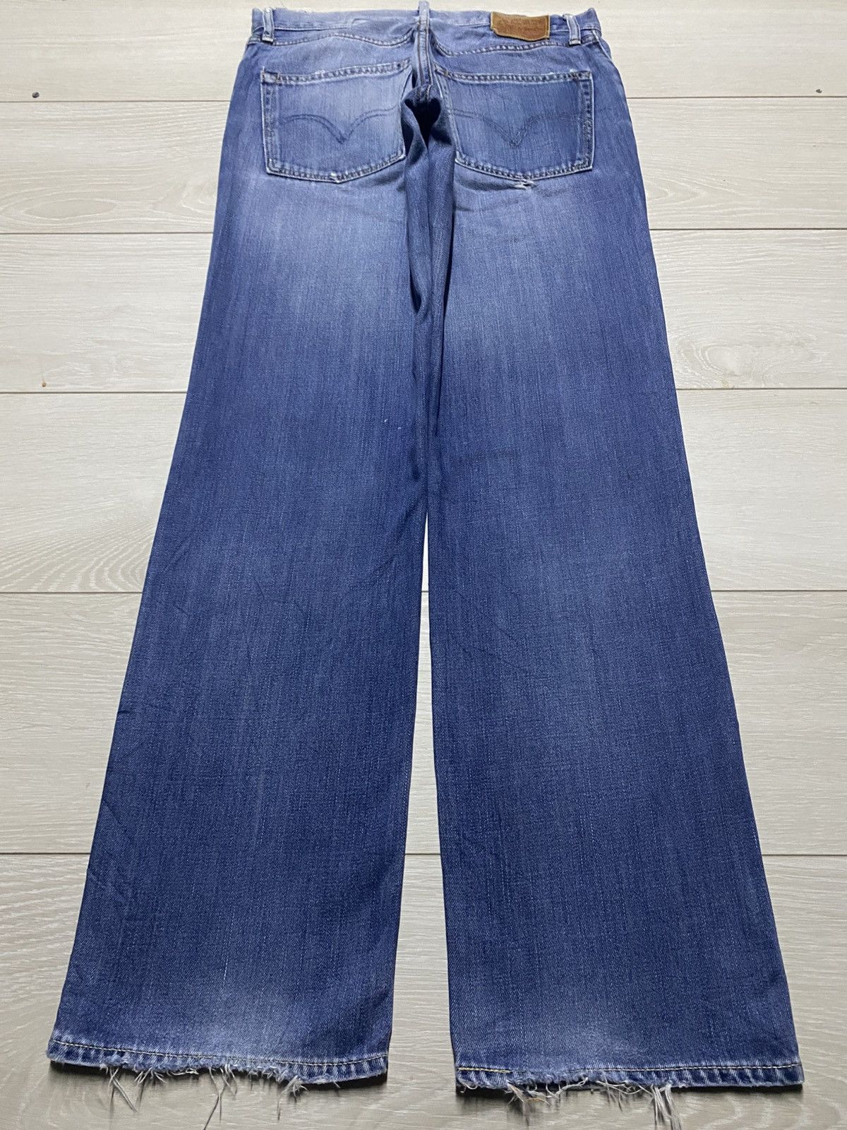 Levi's Vintage Levis 502 Blue Faded Wash Distressed Loose Jeans Size US 31 - 2 Thumbnail