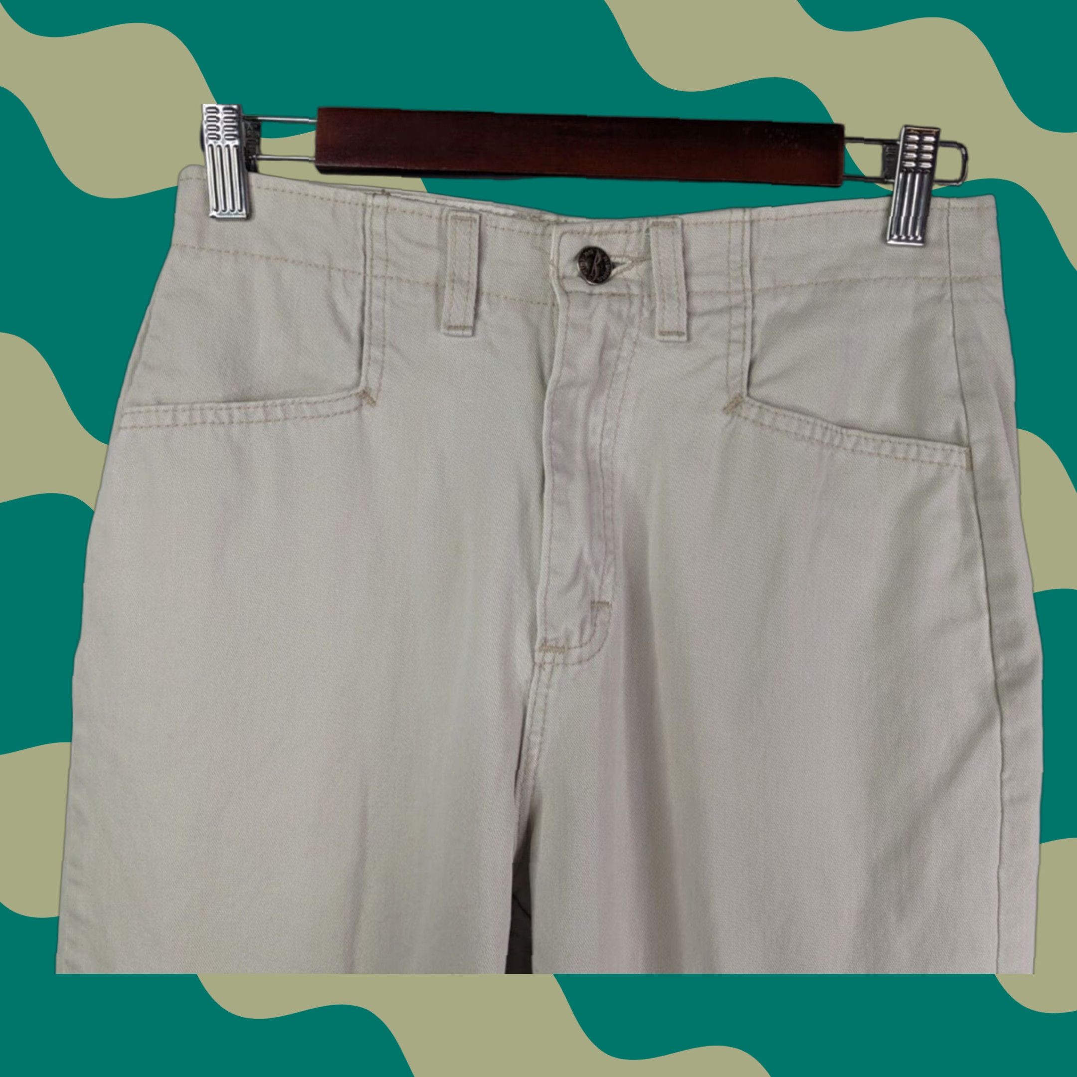 Lee VINTAGE Lee Riders Beige Women's Pants High Waist Size 6 Union Made in USA Size 28" / US 6 / IT 42 - 1 Thumbnail