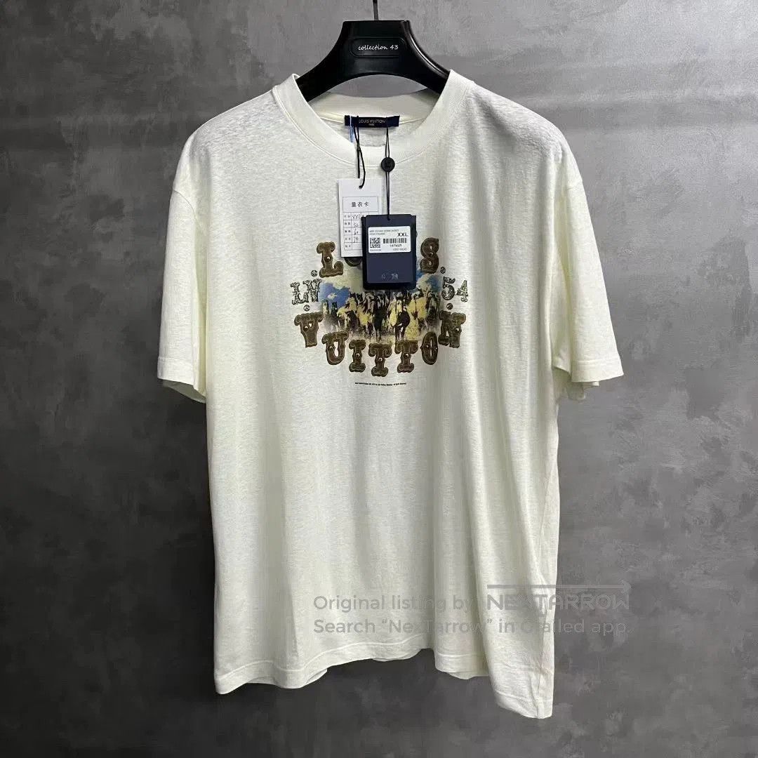 Louis Vuitton louis vuitton white logo short sleeve t-shirt. Size US XXL / EU 58 / 5 - 1 Thumbnail
