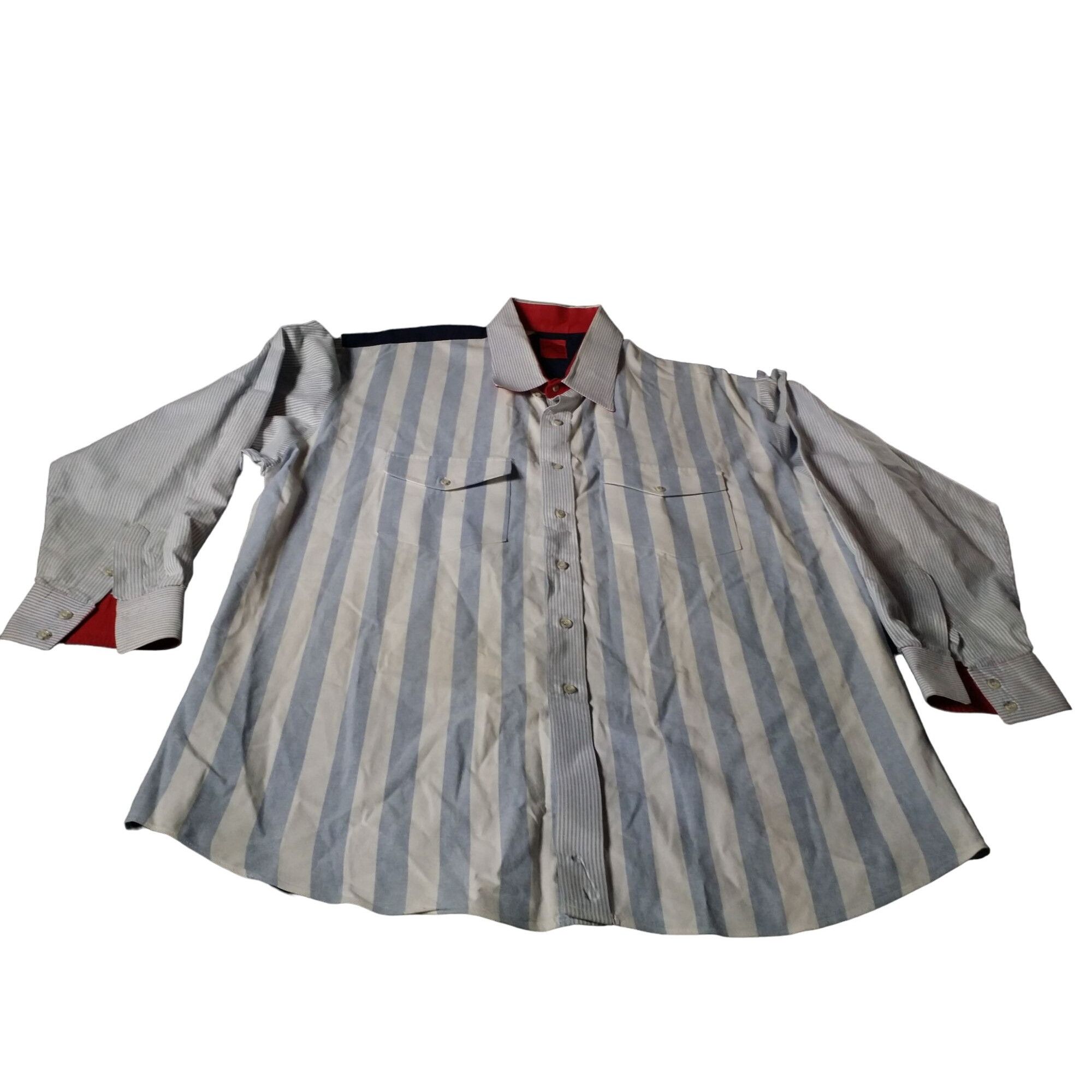 Roper Vintage Roper Button Up Shirt Men Sz XL 17 12 - 35 Striped W Size US XL / EU 56 / 4 - 1 Thumbnail