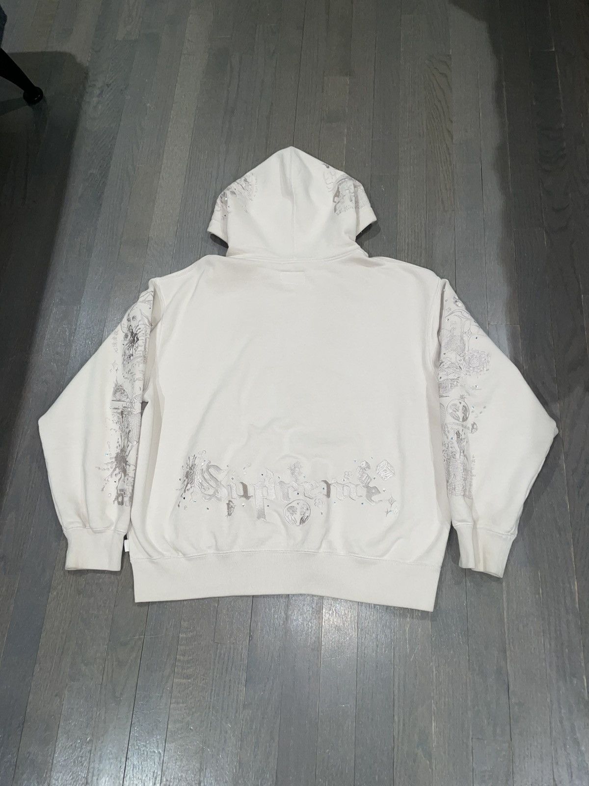 Supreme AOI Zip Up Hooded Sweatshirt Natural