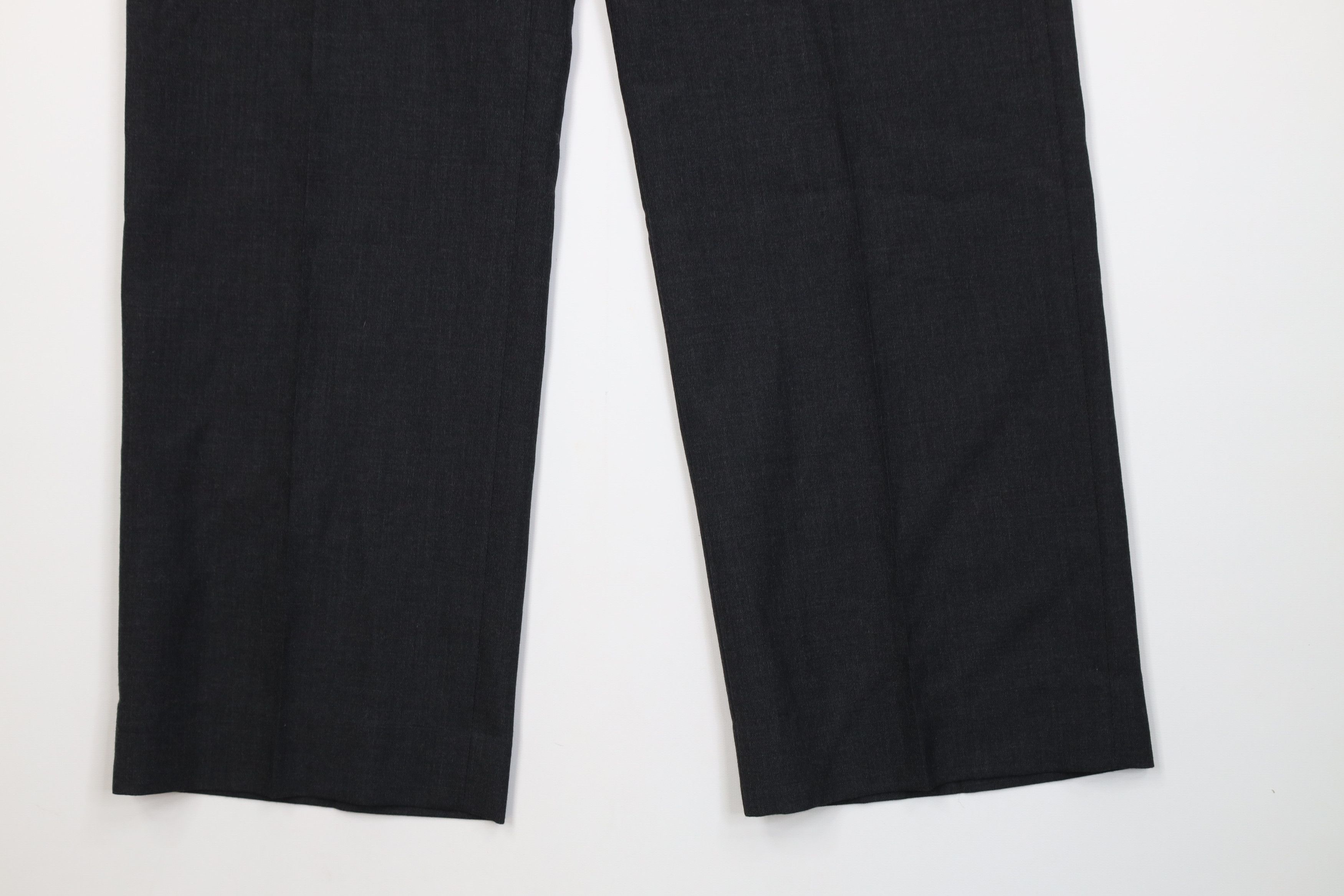 Vintage Vintage 90s Wool Knit Wide Leg Chino Pants Charcoal Gray Size US 34 / EU 50 - 4 Thumbnail