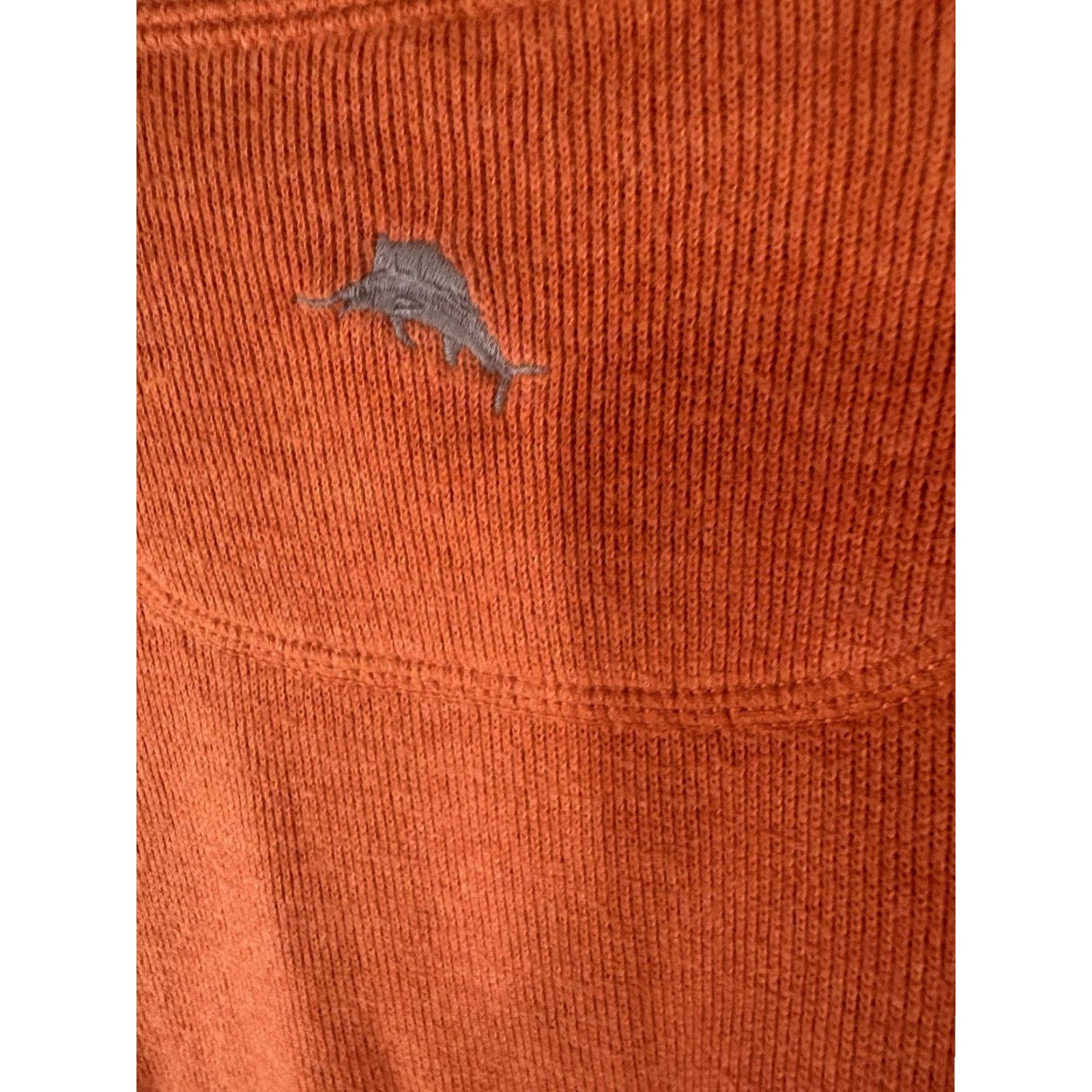 Tommy Bahama Tommy Bahama Heavyweight Orange 1/4 Zip Mock Neck Sweater Men XL Fall Winter Casual Size US XL / EU 56 / 4 - 6 Thumbnail