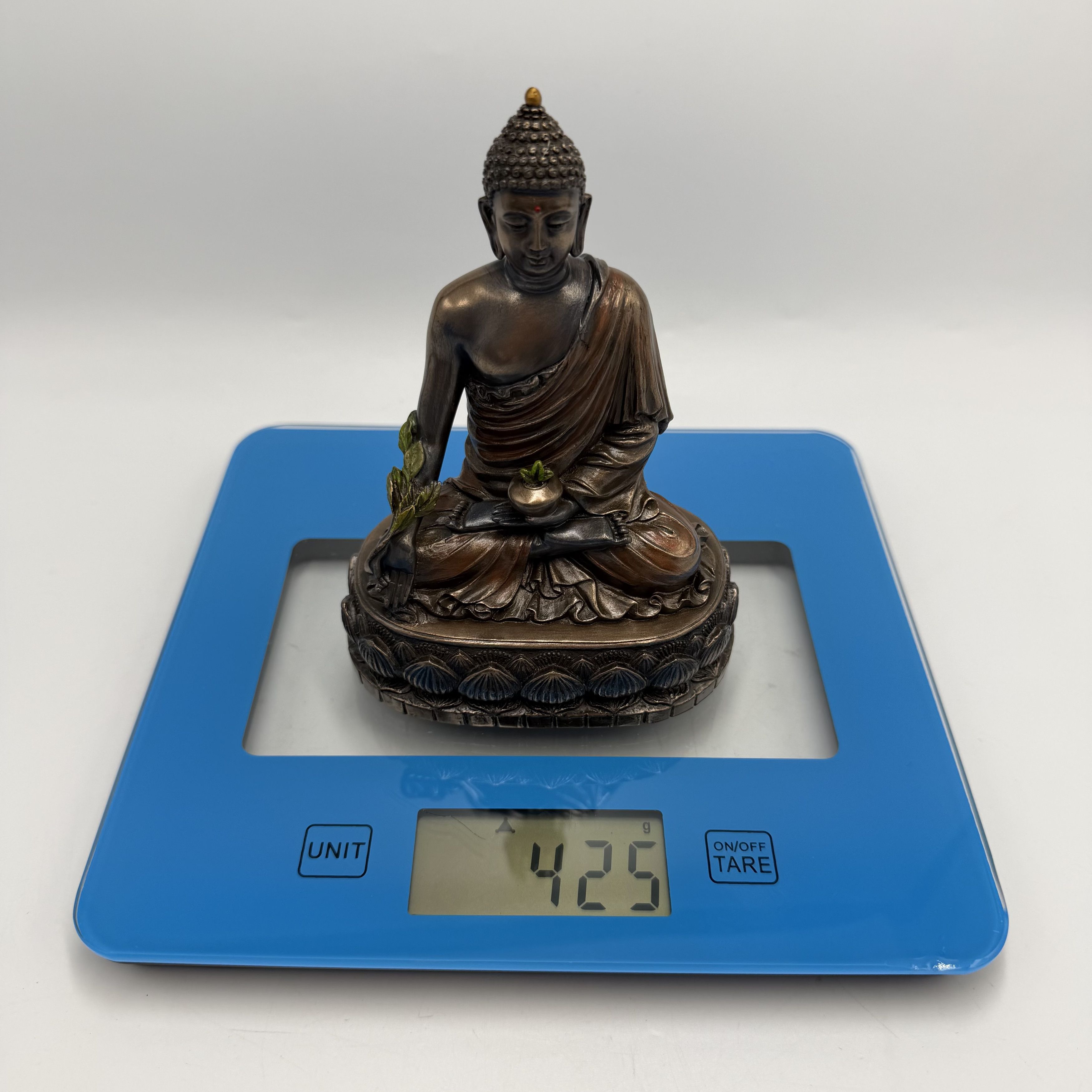 Vintage Buddha Statue Bronze Finish Polystone Meditation Figurine Size ONE SIZE - 7 Thumbnail