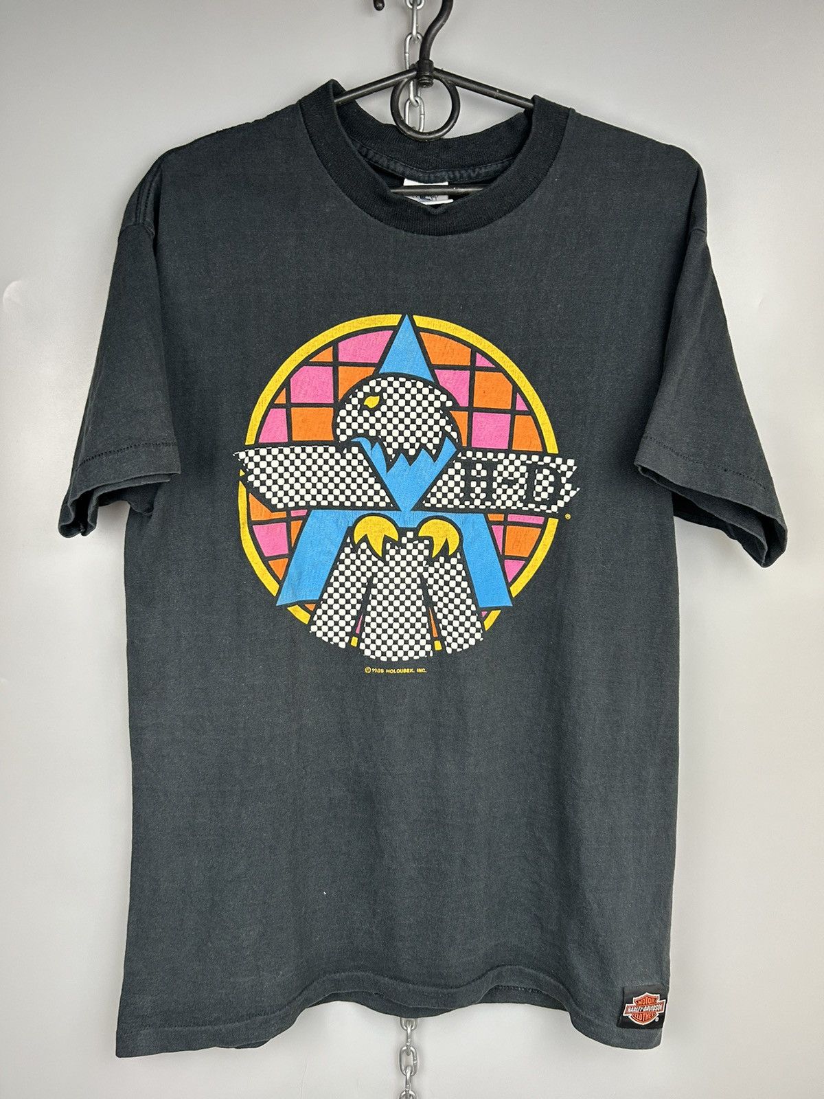 Harley Davidson × Vintage Vintage 1989 Harley Davidson Holoubek T shirt Made in Usa Size US L / EU 52-54 / 3 - 1 Thumbnail
