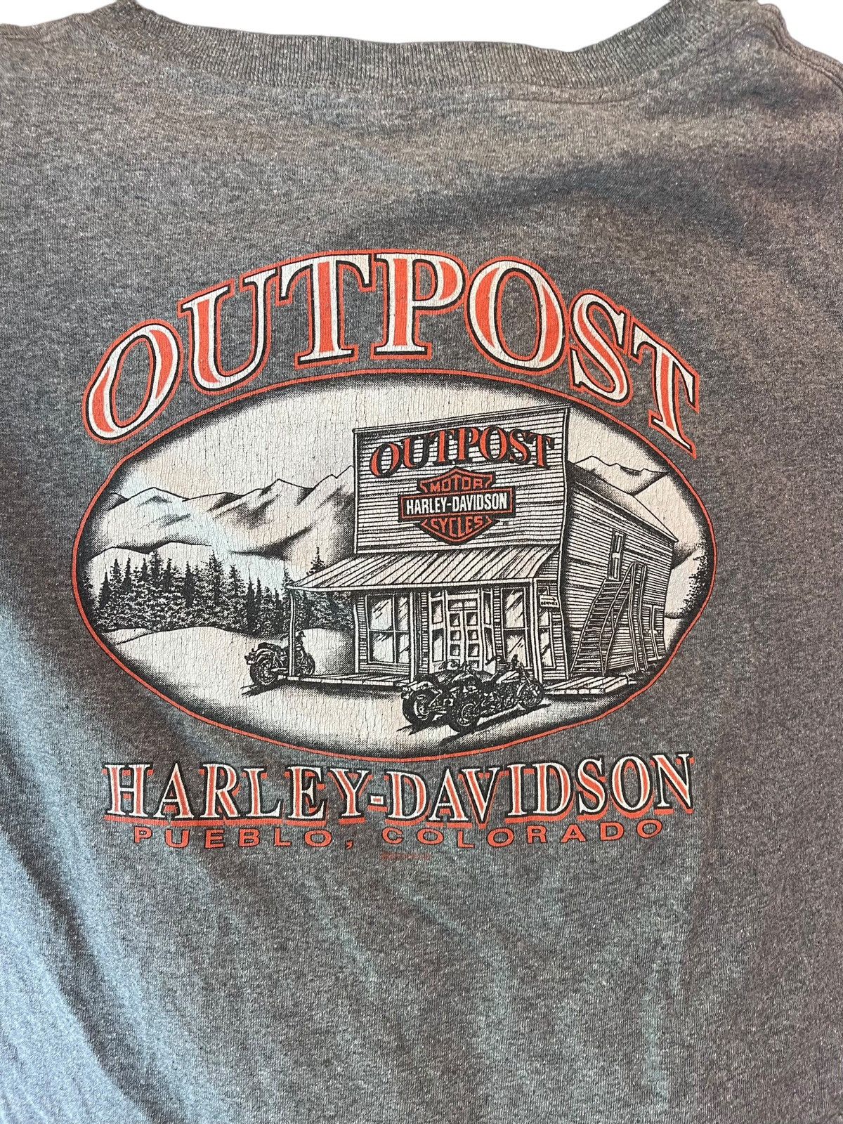 Harley Davidson Vintage 2003 Harley Davidson "The Outpost" T-shirt Size US L / EU 52-54 / 3 - 3 Thumbnail