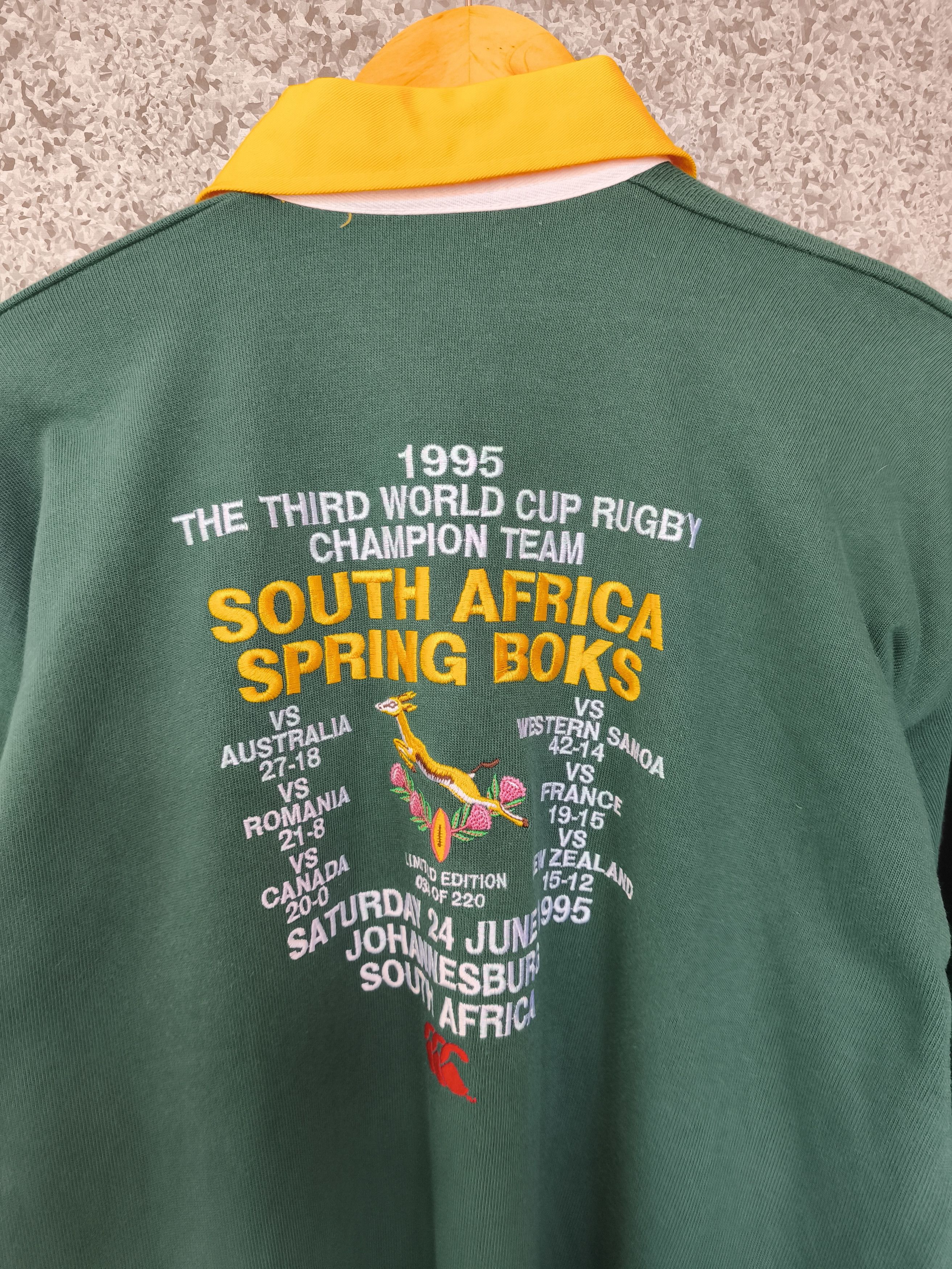 Canterbury of New Zealand 🔥Rare🔥Vintage 1995 World Cup Rugby Champion South Africa Size US L / EU 52-54 / 3 - 7 Thumbnail