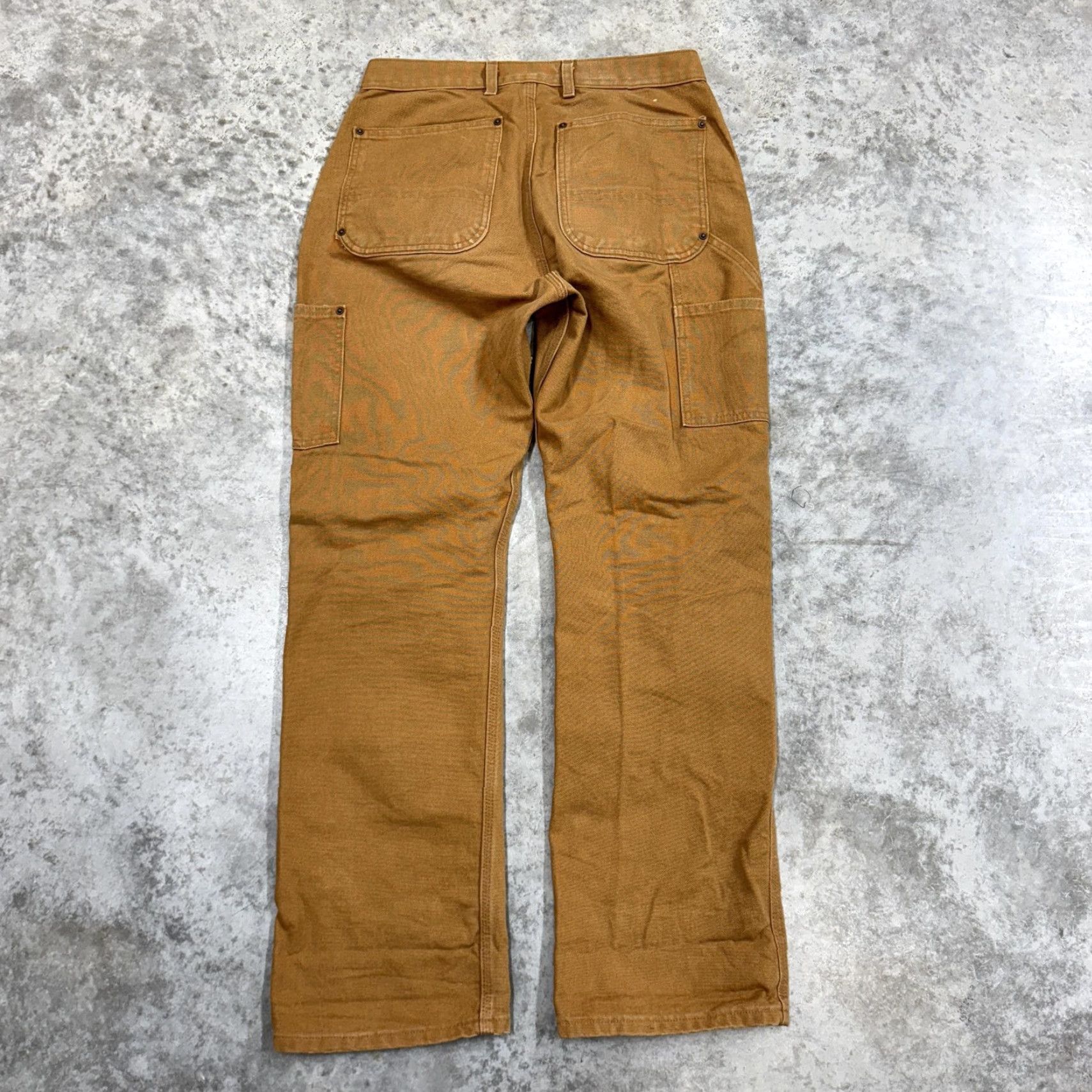Carhartt VINTAGE Carhartt Pants Mens 31x32 Brown Canvas Carpenter BRN Brown Canvas Pants 31x32 Carhartt Original Dungaree Fit Mens Size US 31 - 5 Thumbnail
