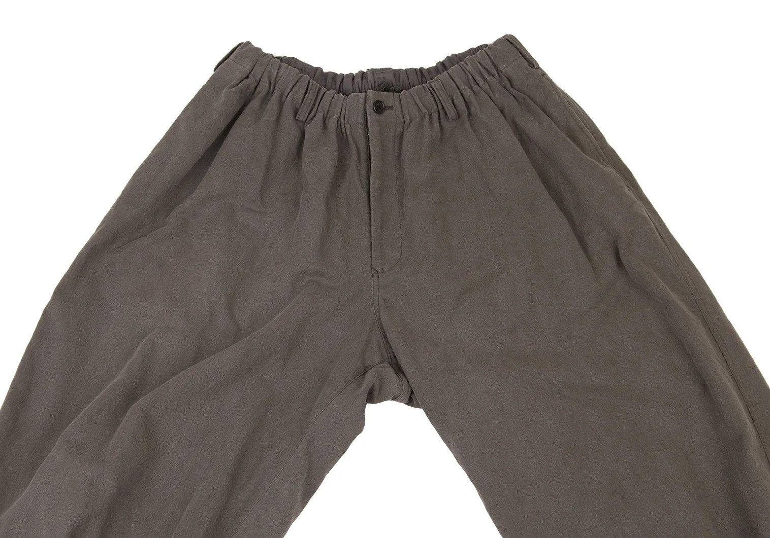 Yohji Yamamoto Yohji Yamamoto Cotton Tapered Pants Mocha 3 Size US 34 / EU 50 - 2 Thumbnail