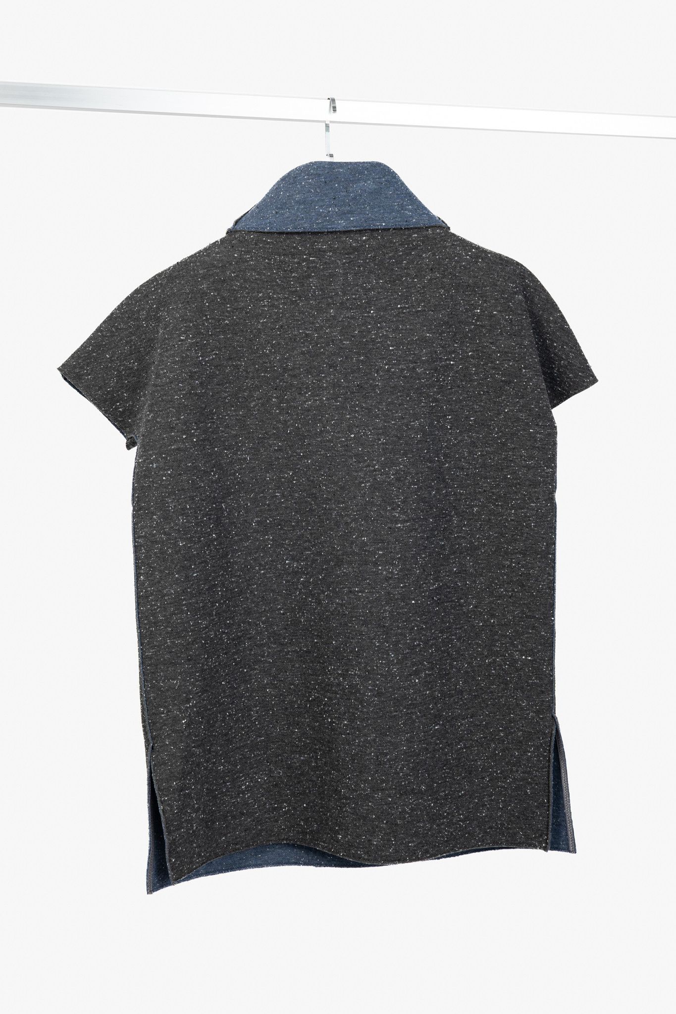 Marie Saint Pierre Marie Saint Pierre Reno Grey Speckled Neoprene Top Size XL / US 12-14 / IT 48-50 - 2 Thumbnail