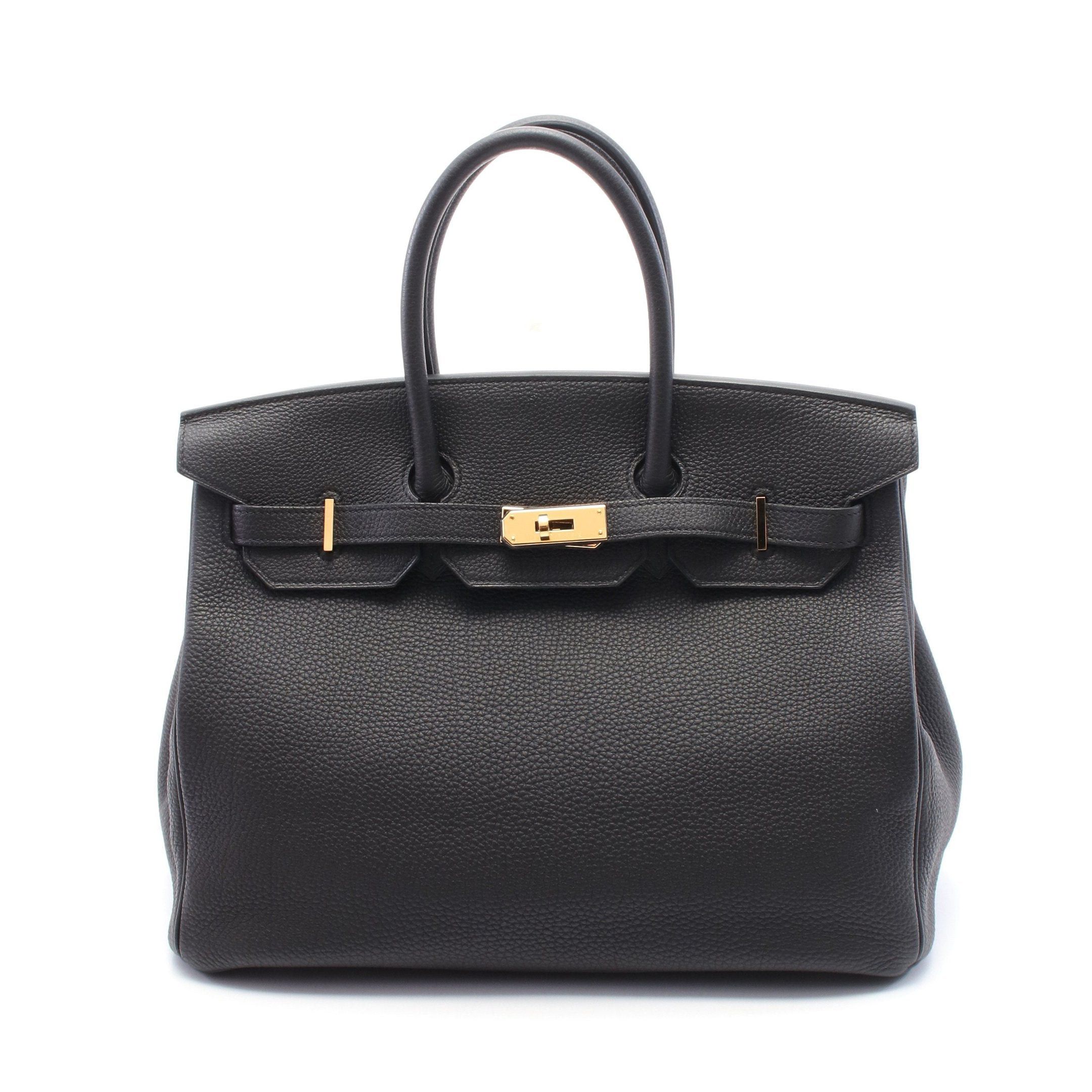 Hermes Hermes Birkin 35 Handbag Togo Black Gold Hardware Y Stamp Size ONE SIZE - 1 Thumbnail