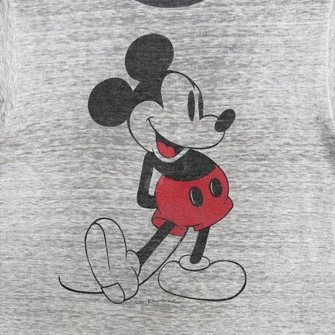 Disney Mickey Mouse Disney 1980 80s Vintage USA Made Ringer T-Shirt Size US L / EU 52-54 / 3 - 2 Thumbnail