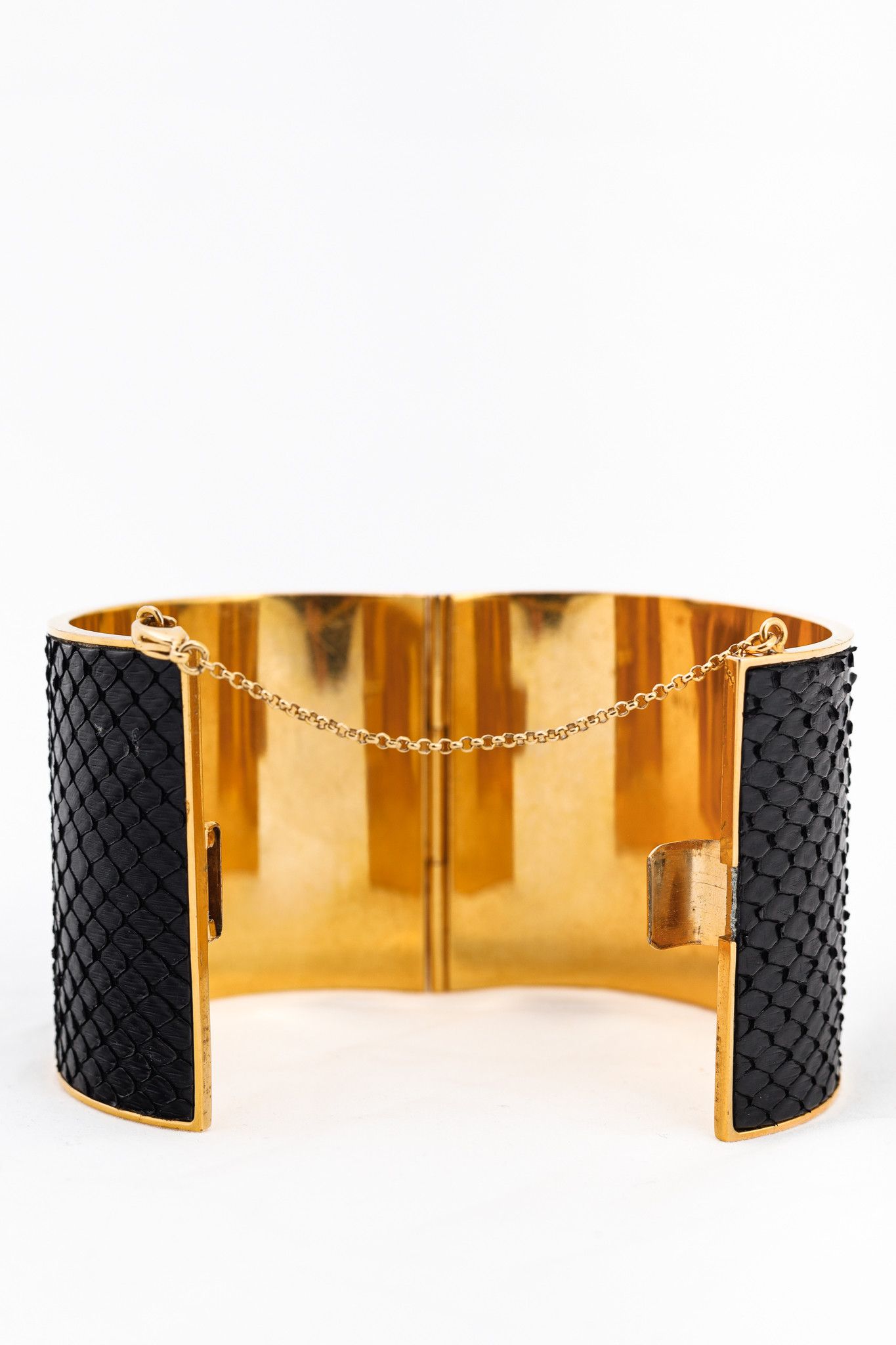 Celine Celine Black Snakeskin Wide Cuff Size ONE SIZE - 5 Thumbnail