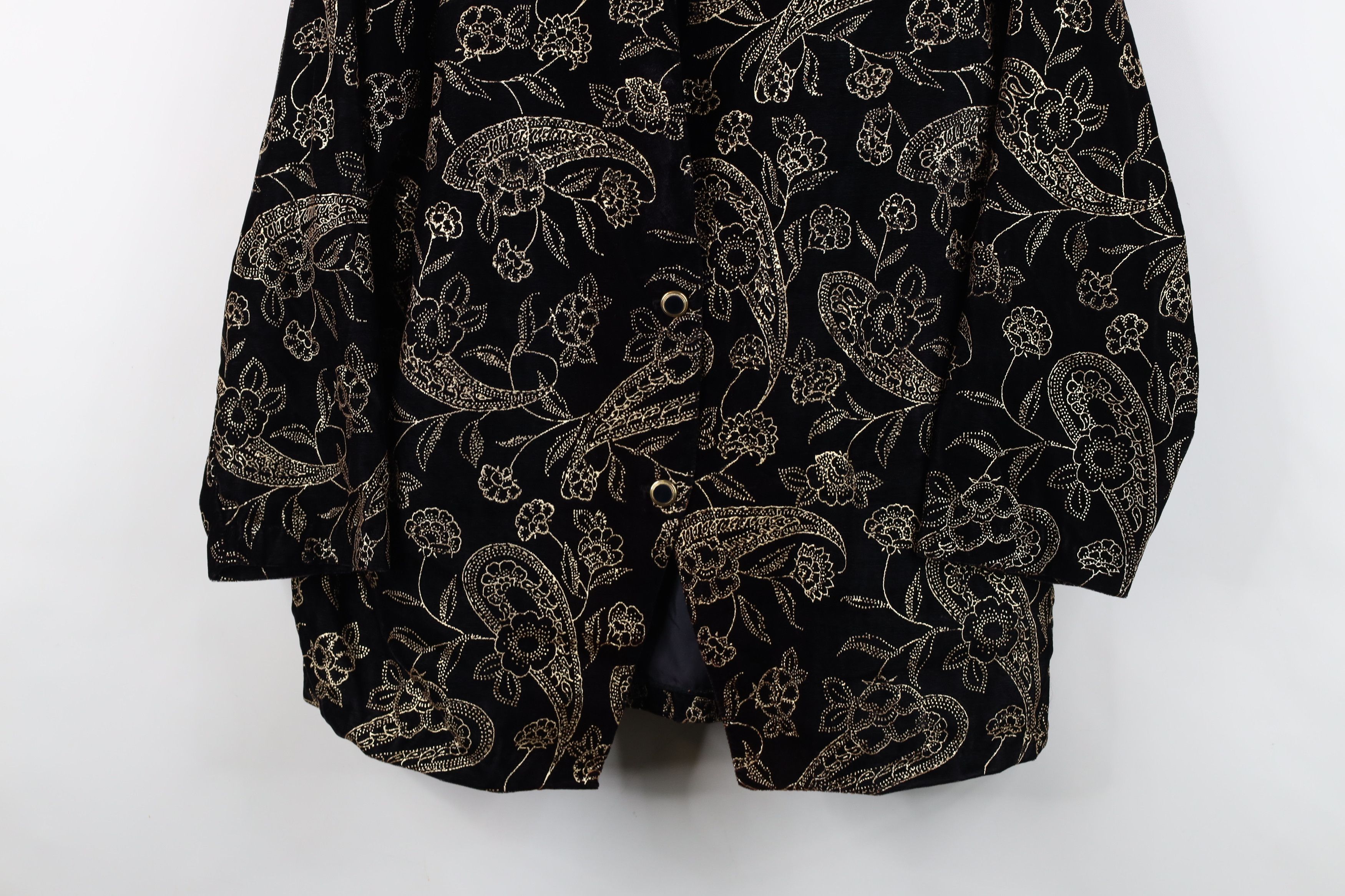 Vintage Vintage 90s Streetwear Velvet Velour Blazer Jacket USA Size XL / US 12-14 / IT 48-50 - 3 Thumbnail