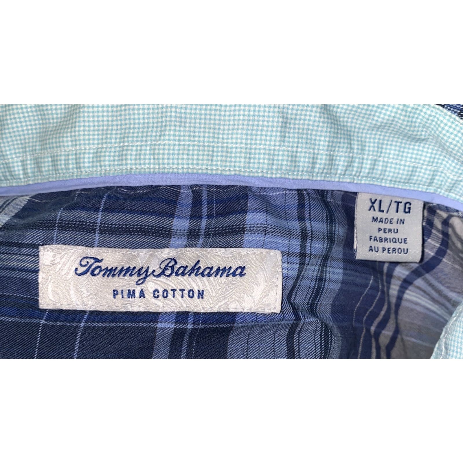 Tommy Bahama Tommy Bahama Shirt Mens XL Button-Up Blue Plaid Long Sleeve Button Front Collared Regular Size US XL / EU 56 / 4 - 6 Thumbnail