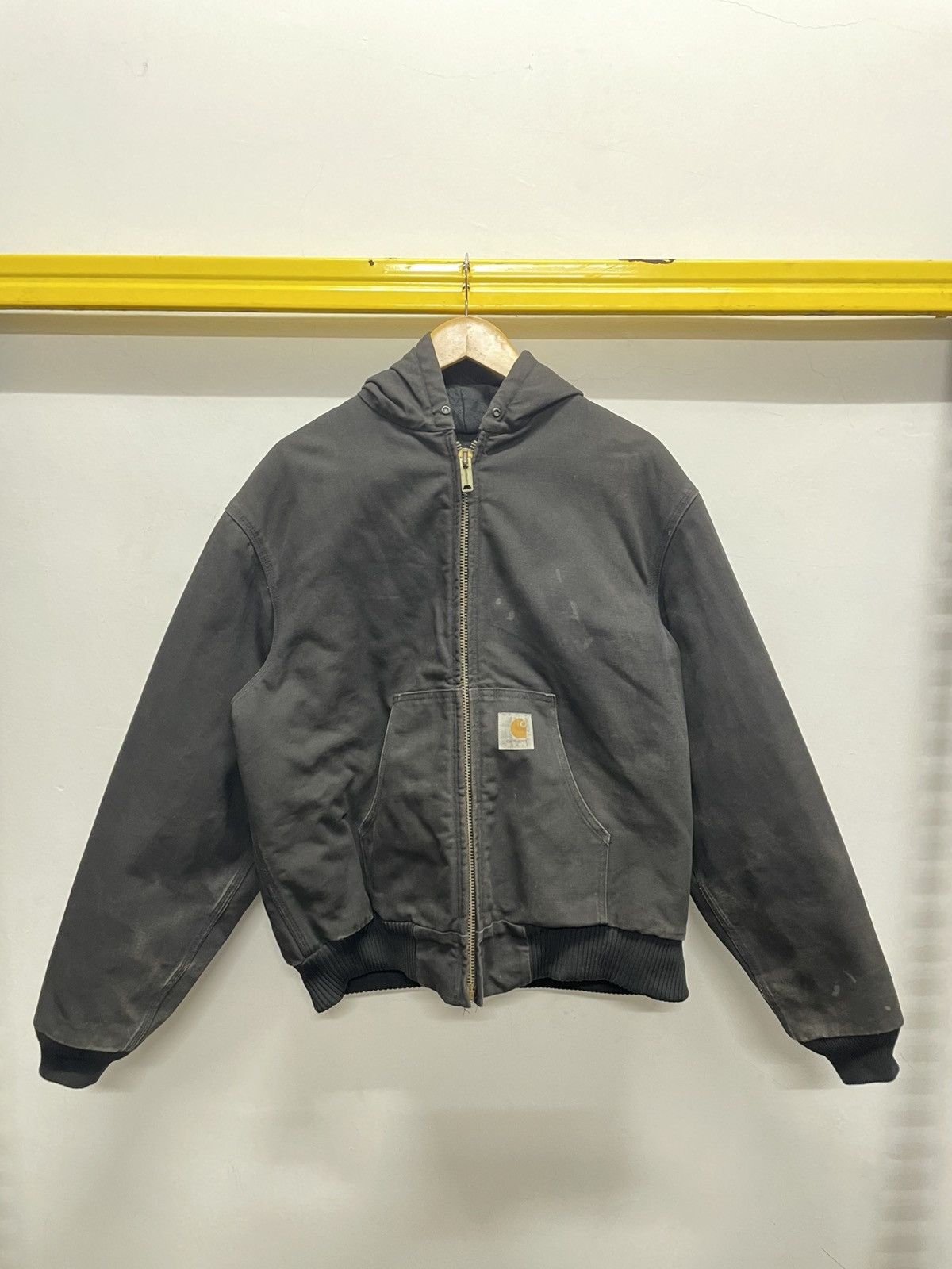Carhartt Vintage Carhartt J04 BLK Firm Duck Hooded Jacket Size US L / EU 52-54 / 3 - 2 Thumbnail