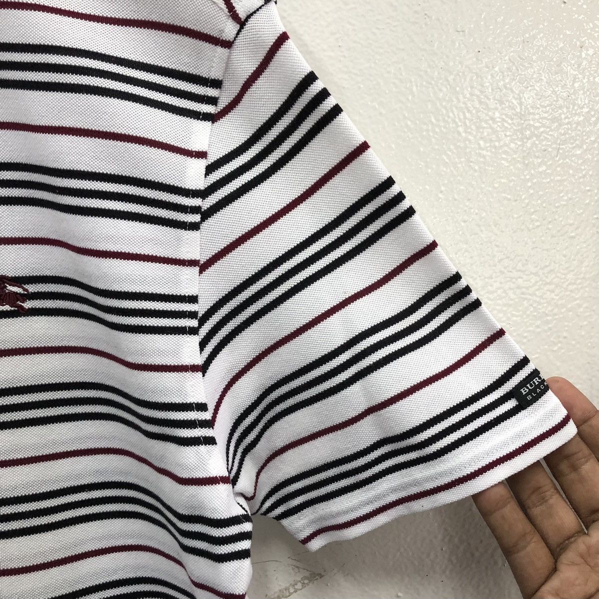 Burberry Burberry Black Label Men’s Striped Short Sleeve Polo Shirt Size US M / EU 48-50 / 2 - 5 Thumbnail