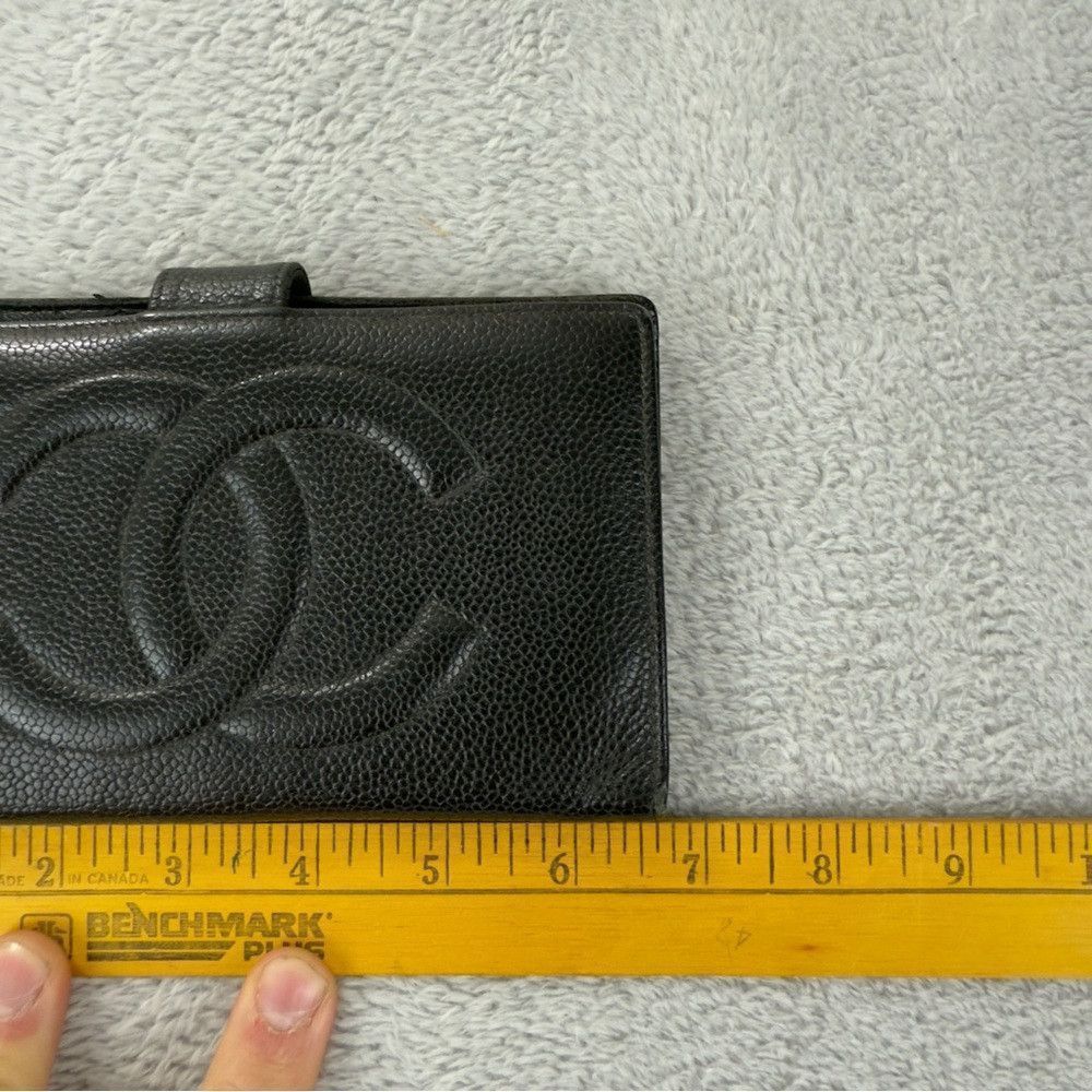 Chanel CHANEL CC Logo Grained Calfskin Leather Long Bifold Wallet Size ONE SIZE - 9 Thumbnail