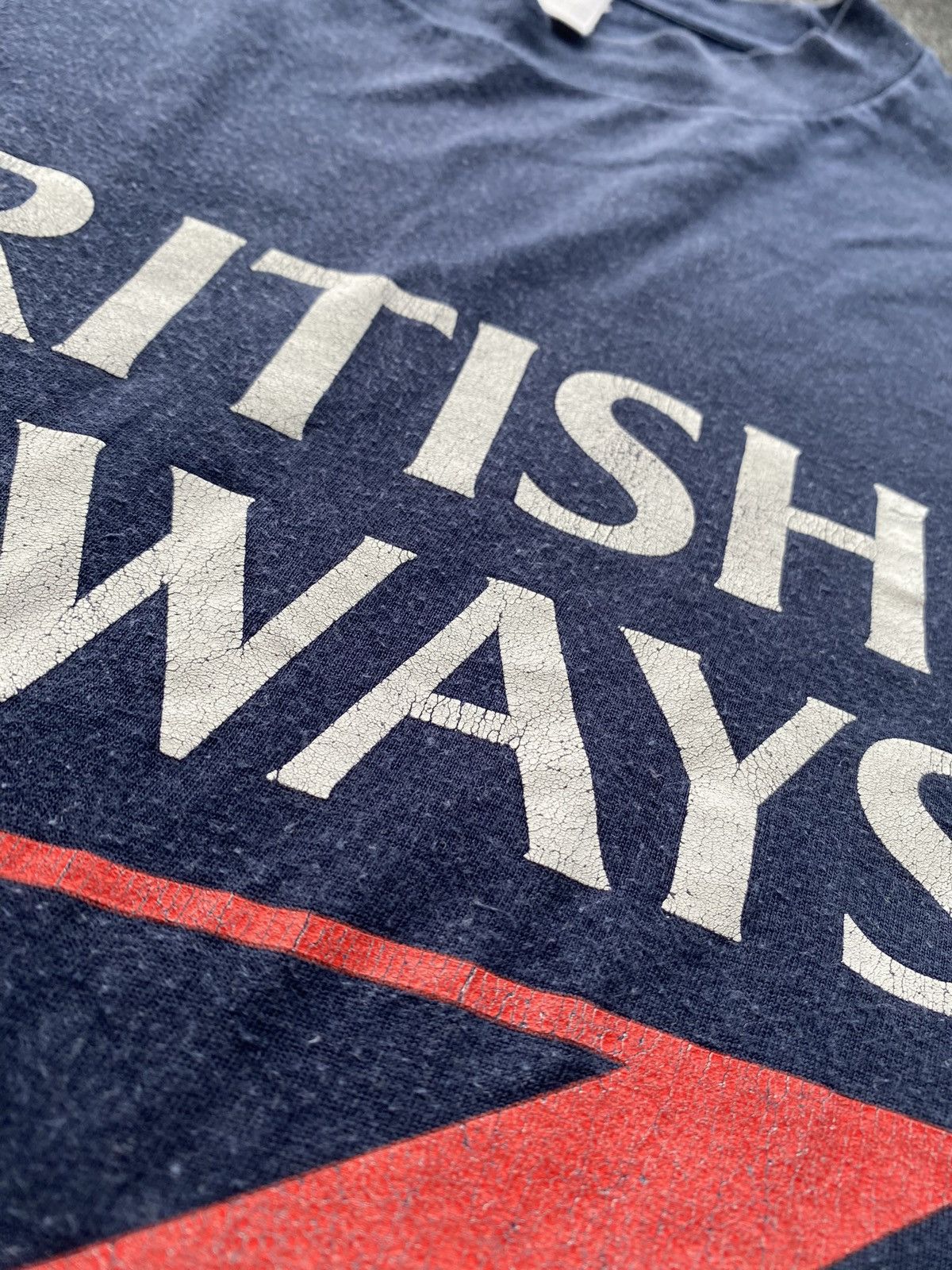 Band Tees 🔥90s British Airways faded blue tee mens jerzees Size US XL / EU 56 / 4 - 10 Thumbnail