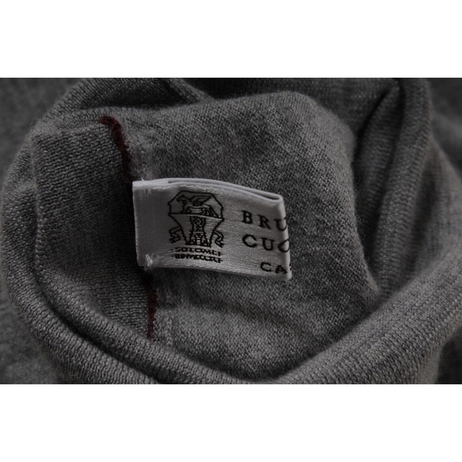 Brunello Cucinelli Turtleneck Sweater Gray Wool Cashmere Size US XL / EU 56 / 4 - 5 Thumbnail