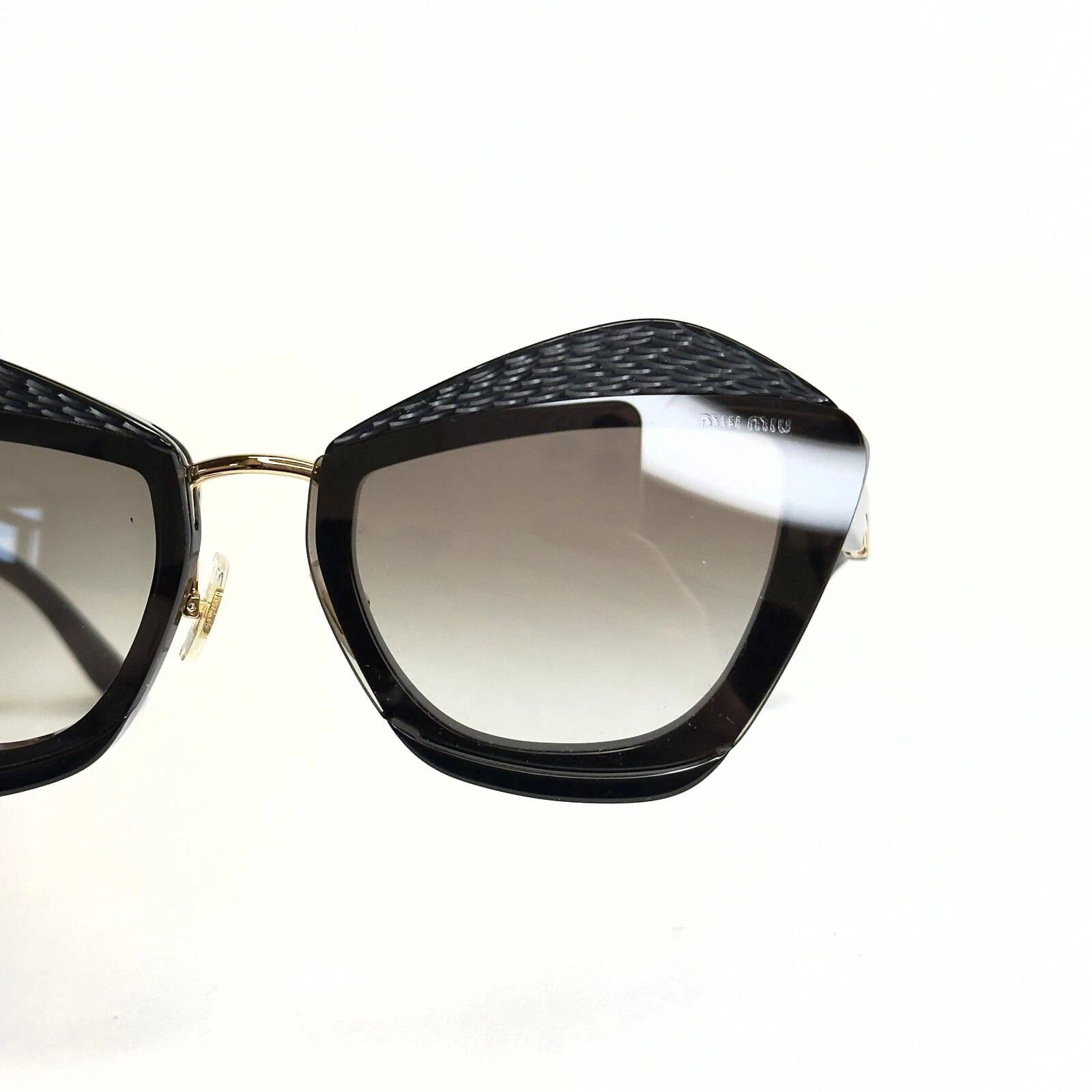 Miu Miu MIU MIU 01X CHARM MU01XS Black Luxury Sunglasses 01XS Size ONE SIZE - 6 Thumbnail