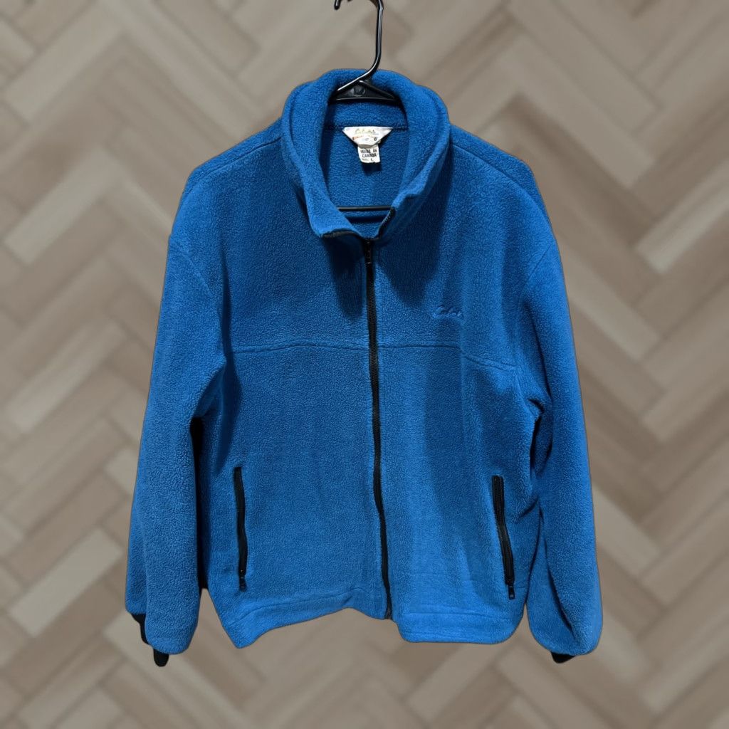 Vintage VINTAGE Cabela’s Jacket Mens L Blue Teal Fleece Zip Up Bomber Style Polartec Pockets 90s Hunting Canada Size US L / EU 52-54 / 3 - 1 Thumbnail