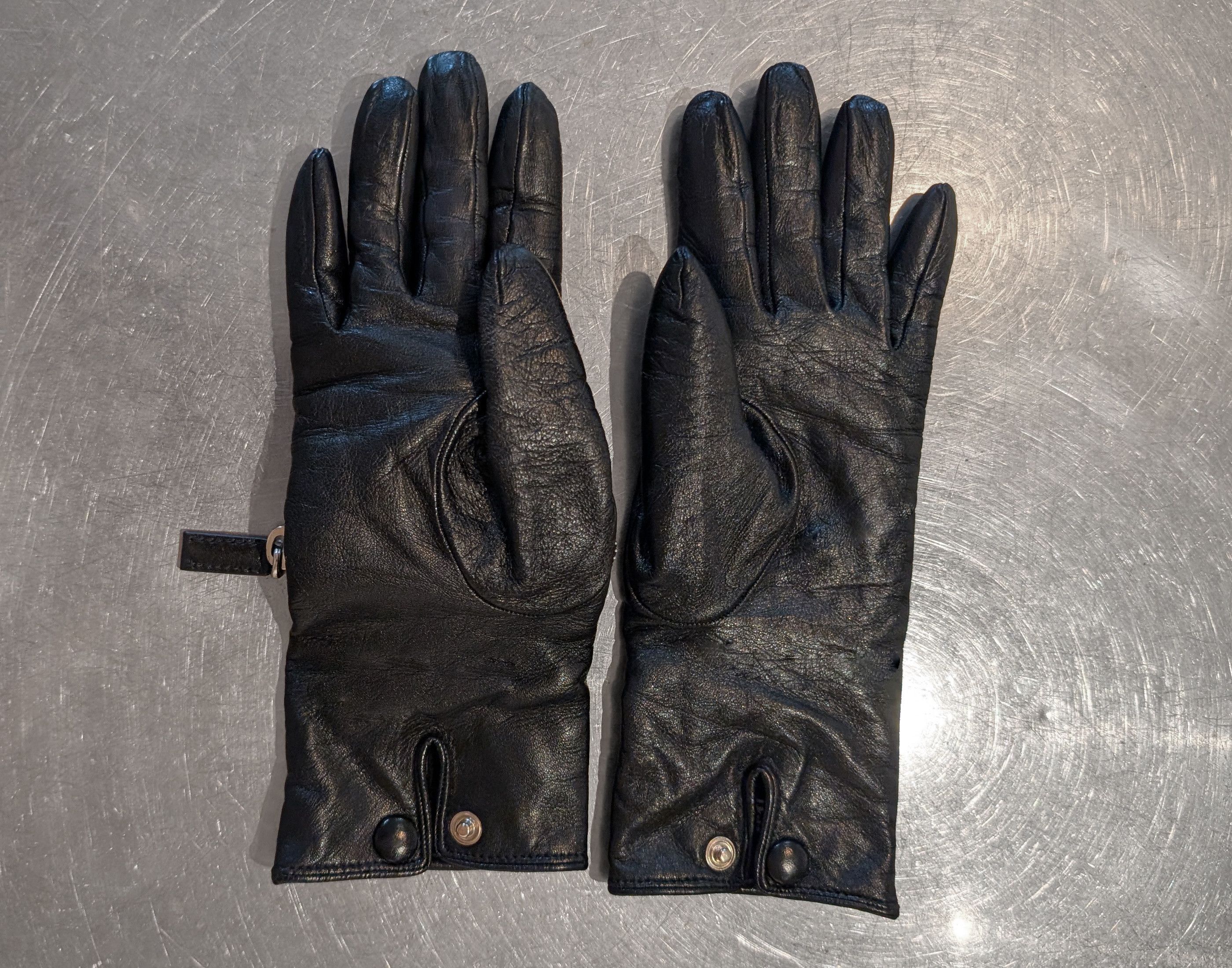 Prada FW21 Black leather gloves with pocket Size ONE SIZE - 3 Thumbnail