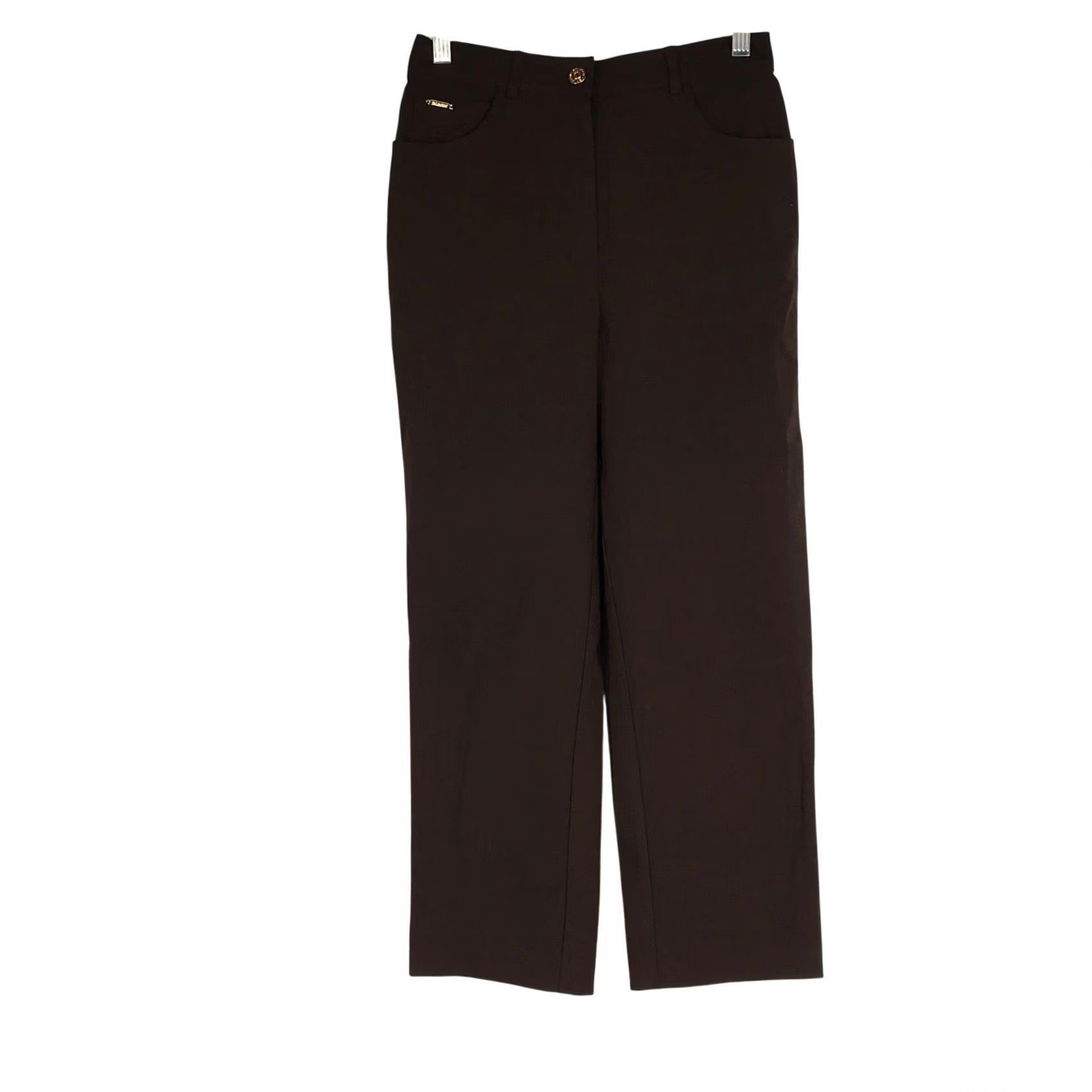 Vintage St John Sport by Marie Gray Espresso Brown Straight Leg Trousers Size 2 Size 26" / US 2 / IT 38 - 2 Thumbnail