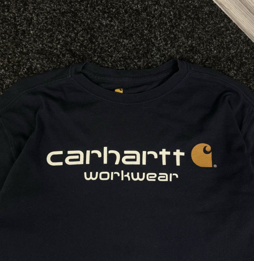 Carhartt Carhartt big logo long sleeve navy blue big logo skater Size US L / EU 52-54 / 3 - 2 Thumbnail