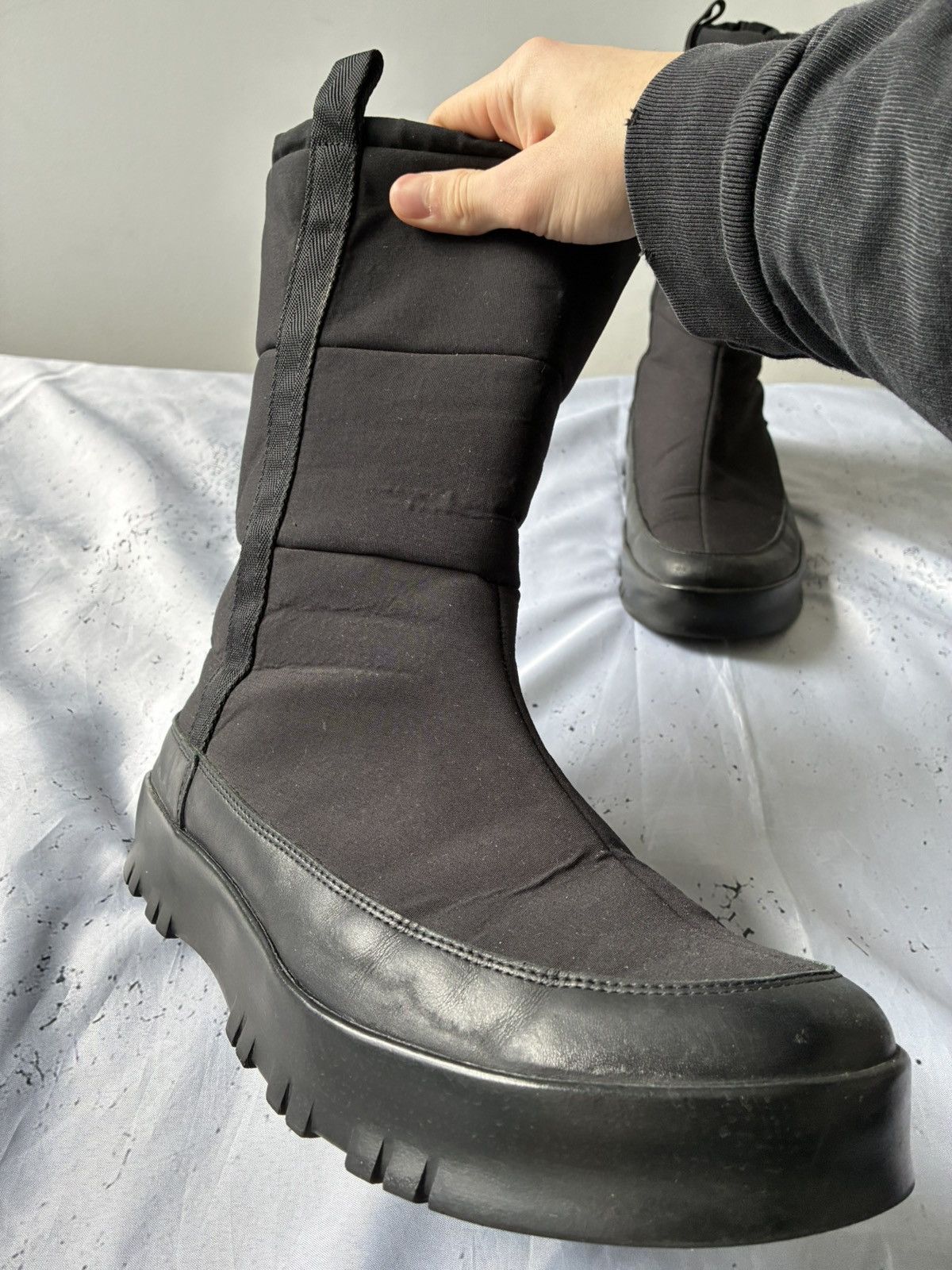 Prada 00s PRADA Linea Rossa Black Nylon Quilted Snow Boots Size US 12 / EU 45 - 9 Thumbnail