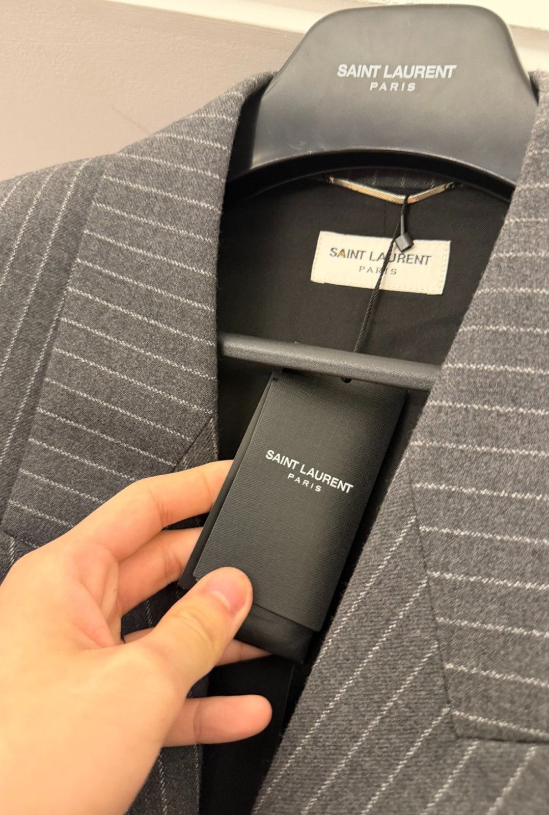 Saint Laurent Paris Saint Laurent 2024 Runway Flannel Double-Breasted Men’s Suit Size 52S - 5 Thumbnail