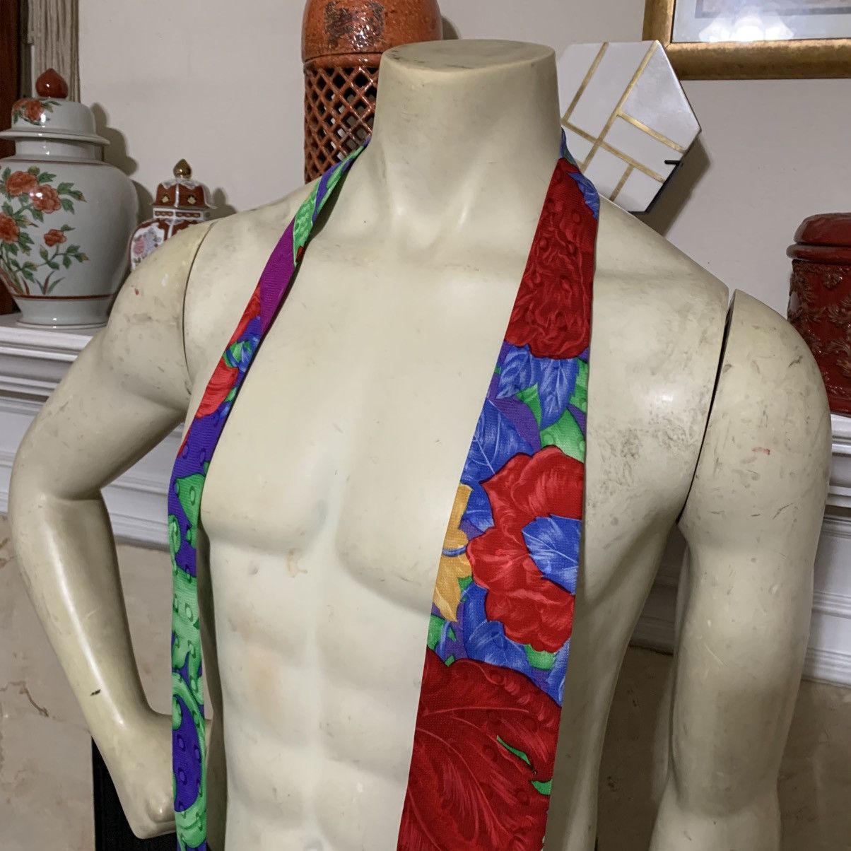 Versace V2 by Versace Floral silk tie Size ONE SIZE - 8 Thumbnail