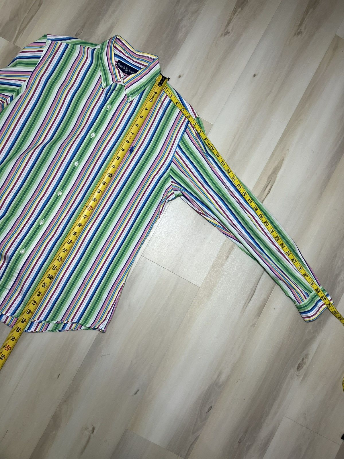 Polo Ralph Lauren VINTAGE Polo Ralph Lauren Shirt Sz M Candy Stripe Custom Fit Size US M / EU 48-50 / 2 - 5 Thumbnail