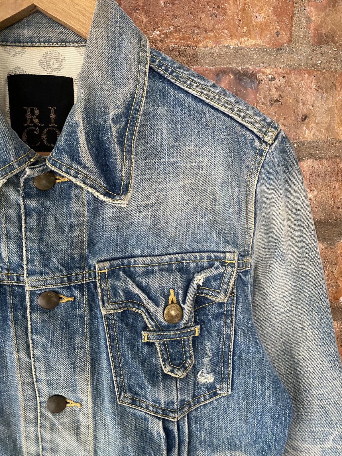 14th Addiction × Japanese Brand × Le Grande Bleu (L.G.B.) Vtg RICO Japan Faded wash western back pocket jacket Size US M / EU 48-50 / 2 - 5 Thumbnail