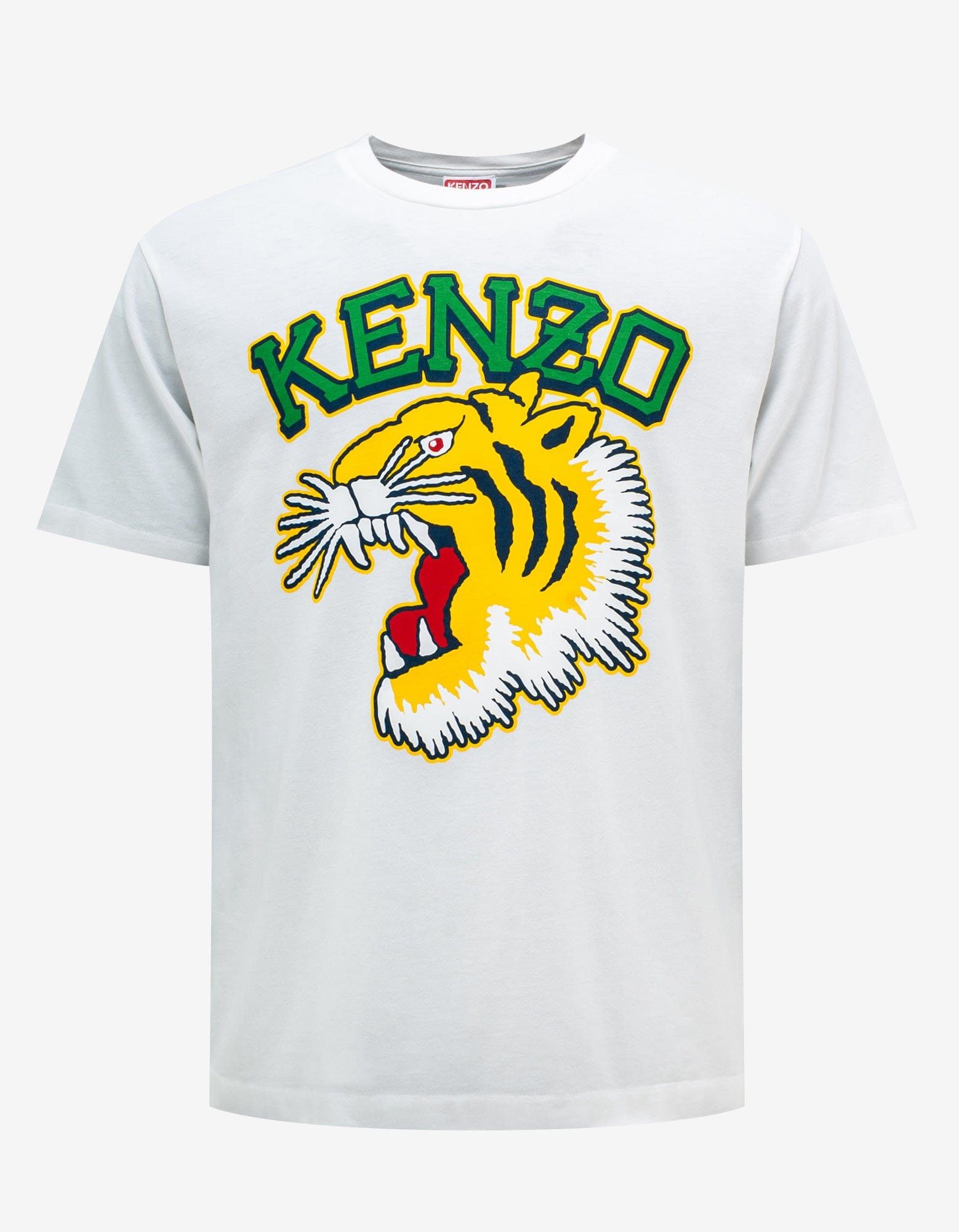 image of Kenzo Off-White 'varsity Jungle' Tiger Oversize T-Shirt, Men's (Size Small)