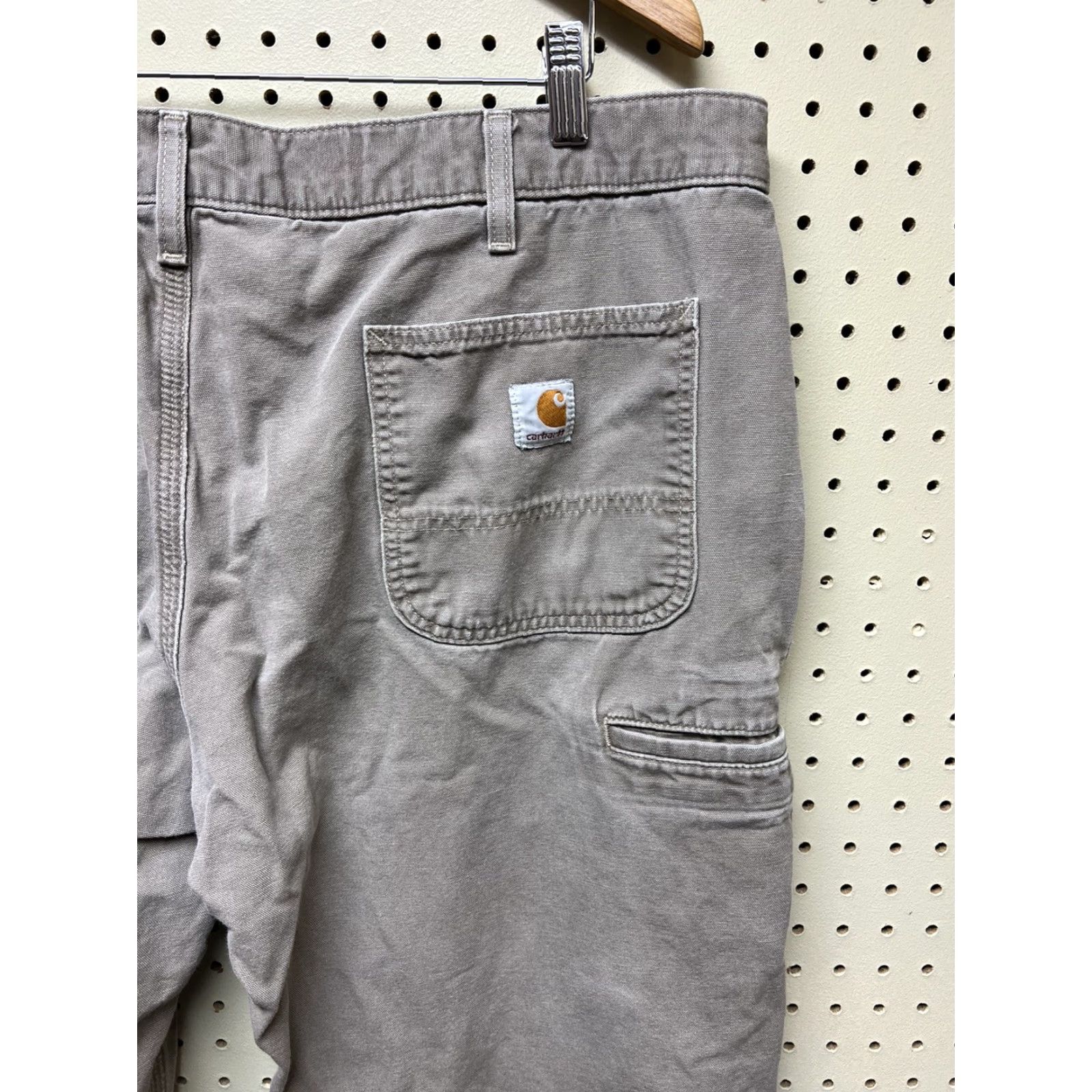 Carhartt VINTAGE Carhartt Pants Men Carpenter Canvas Cotton Brown Green 38X28 Work Distressed Mens Size US 38 / EU 54 - 2 Thumbnail