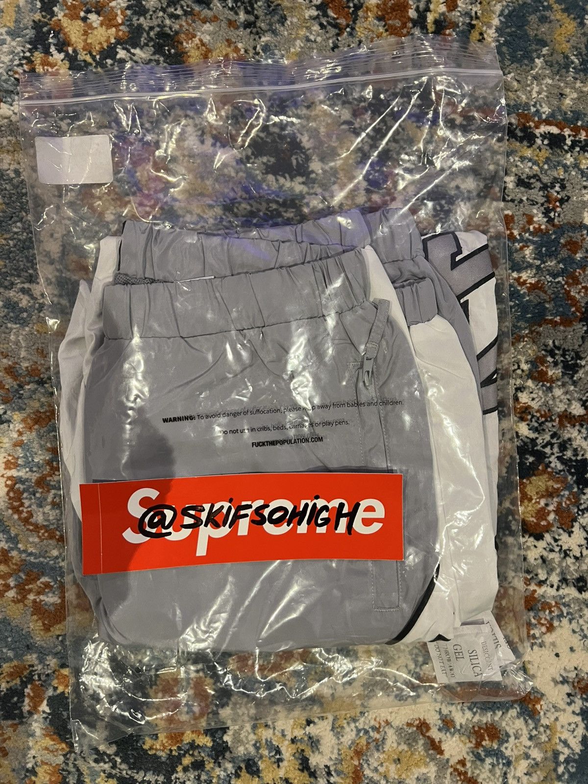 Fuck The Population SPELL OUT TRACK PANT (GRAY) Size S Size US 31 - 3 Thumbnail