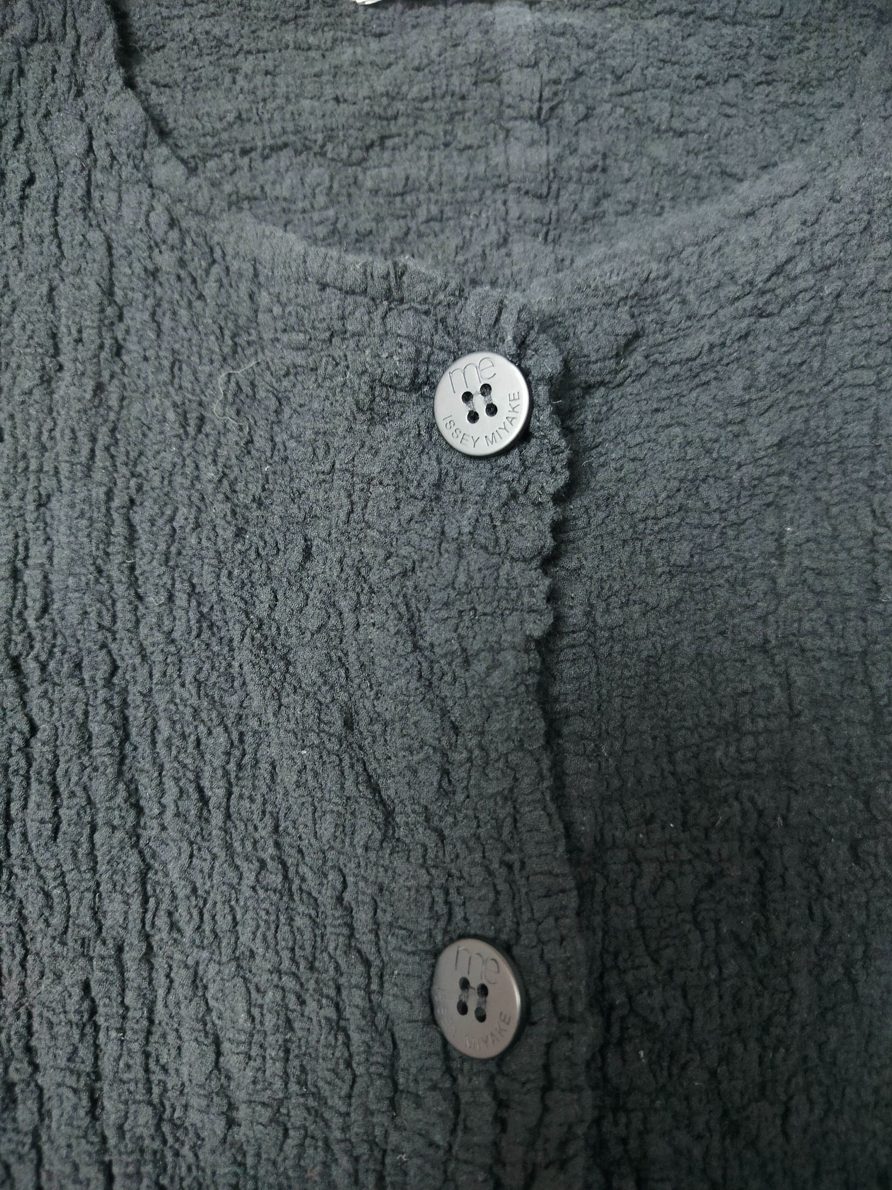 Issey Miyake Issey Miyake Me Cauliflower Pleated Black Cardigan Size ONE SIZE - 7 Thumbnail