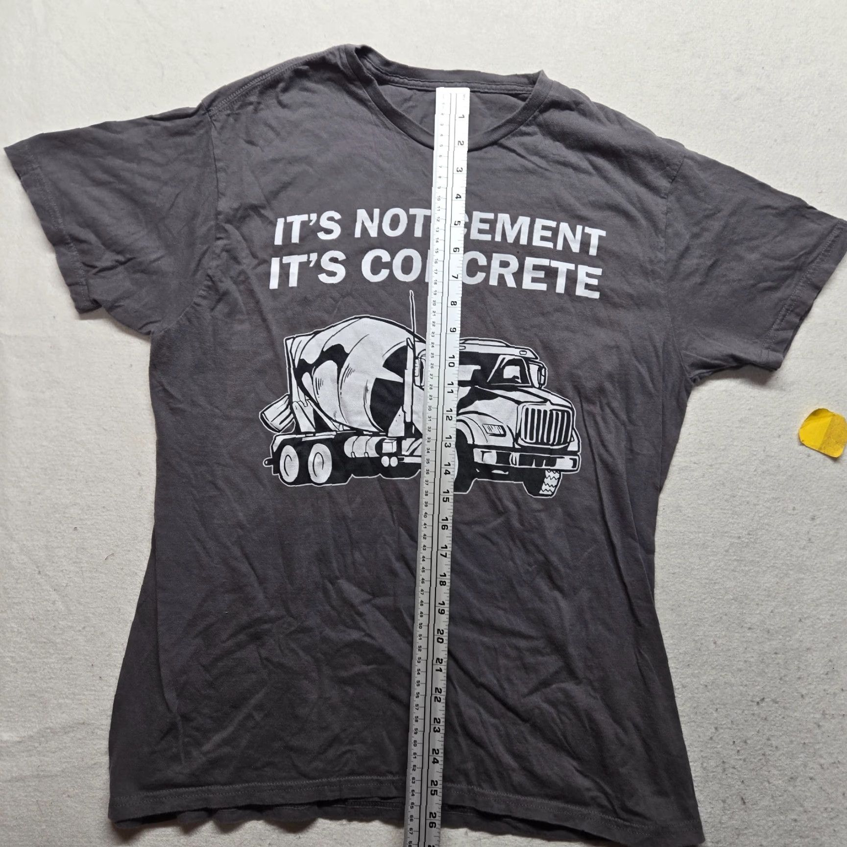 Vintage It's Not Cement It's Concrete T-Shirt Funny Masonry Occupation Adult Men L Large Shirt Gray 100% Preshrunk Cotton Mens Shirts 90s? Size US L / EU 52-54 / 3 - 5 Thumbnail