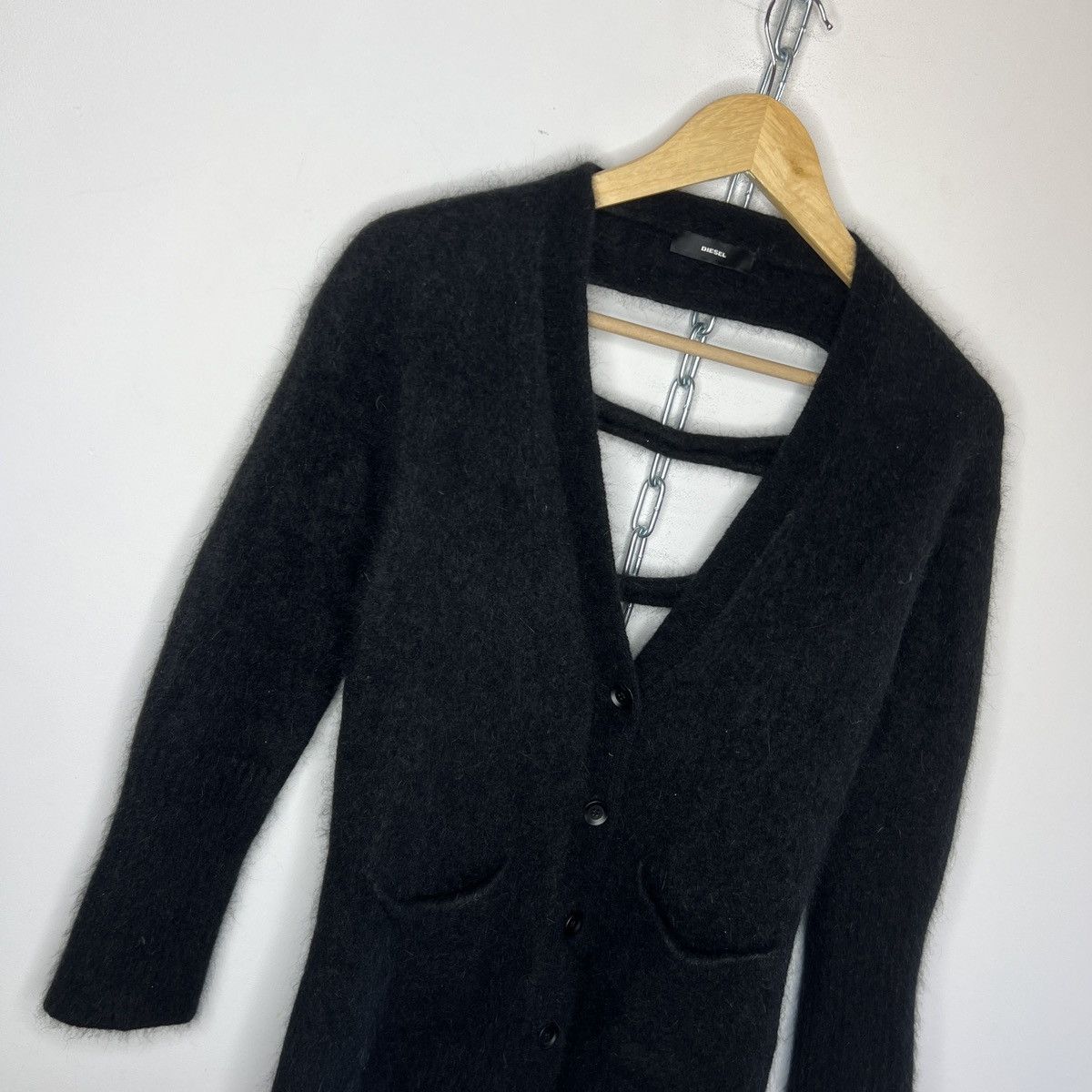 Diesel 🔥LASTDROP🔥Diesel Angora Mesh Distressed Web Knitted Cardigan Size S / US 4 / IT 40 - 4 Thumbnail