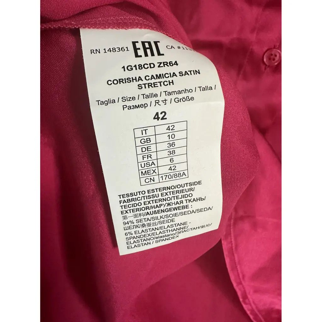 Pinko New silk shirt pink PINKO IT42 Size M / US 6-8 / IT 42-44 - 9 Thumbnail