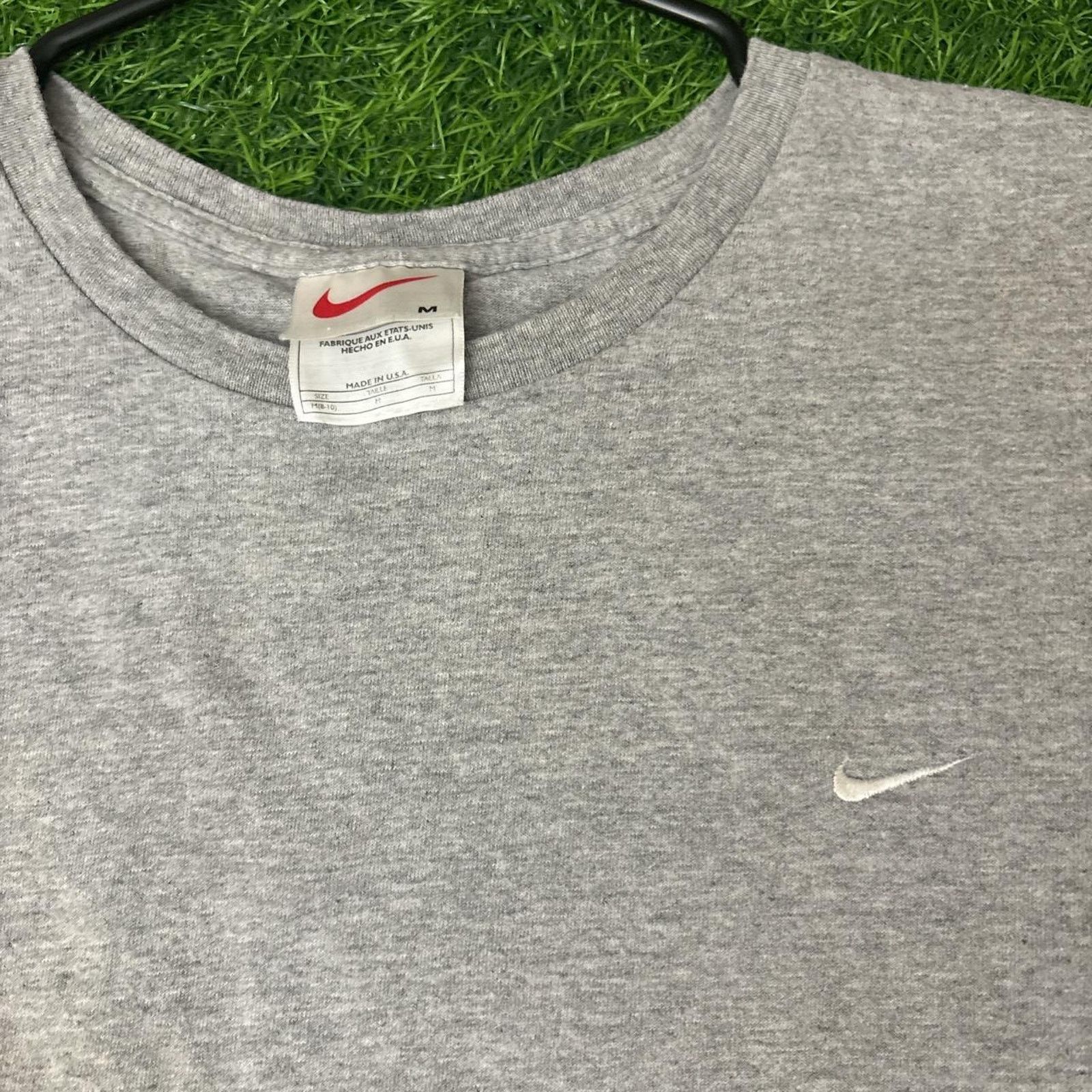 Nike Grey Vintage 90’s Embroidered Nike Scoop Neck Tee Size M / US 6-8 / IT 42-44 - 5 Thumbnail