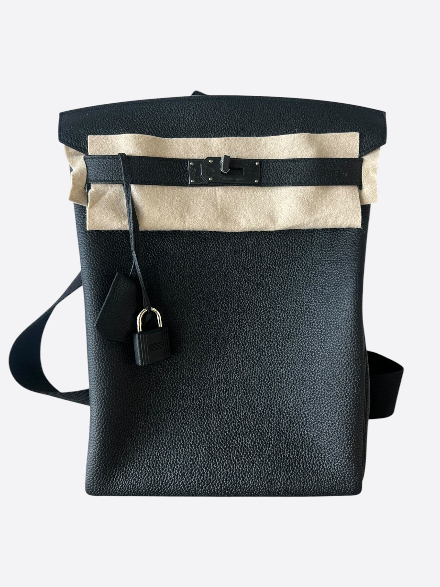 Hermes Hermes So Black Togo HAC A Dos GM Backpack Size ONE SIZE - 1 Thumbnail