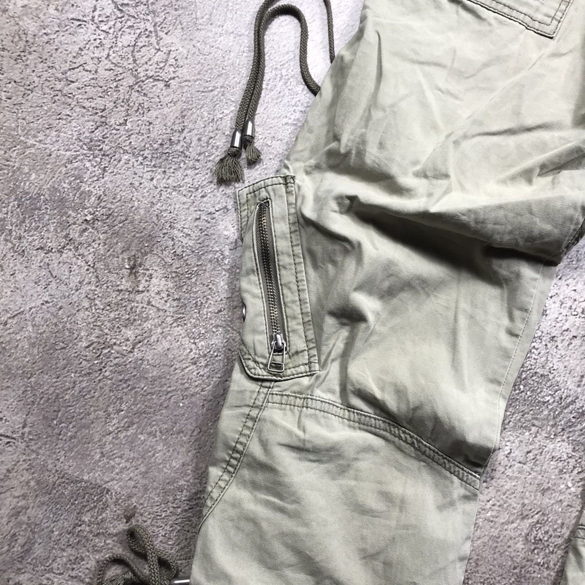 Vintage Vintage 90s Baggy Cargo Pants Parachute Distressed Streetwea Size 31" - 3 Thumbnail