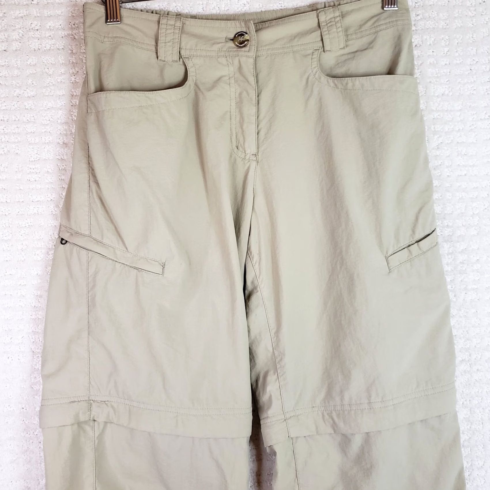 ExOfficio VINTAGE ExOfficio Khaki Beige Nylon INSECT SHIELD Convertible Pants Women Size 6 X 29" Size 28" / US 6 / IT 42 - 2 Thumbnail