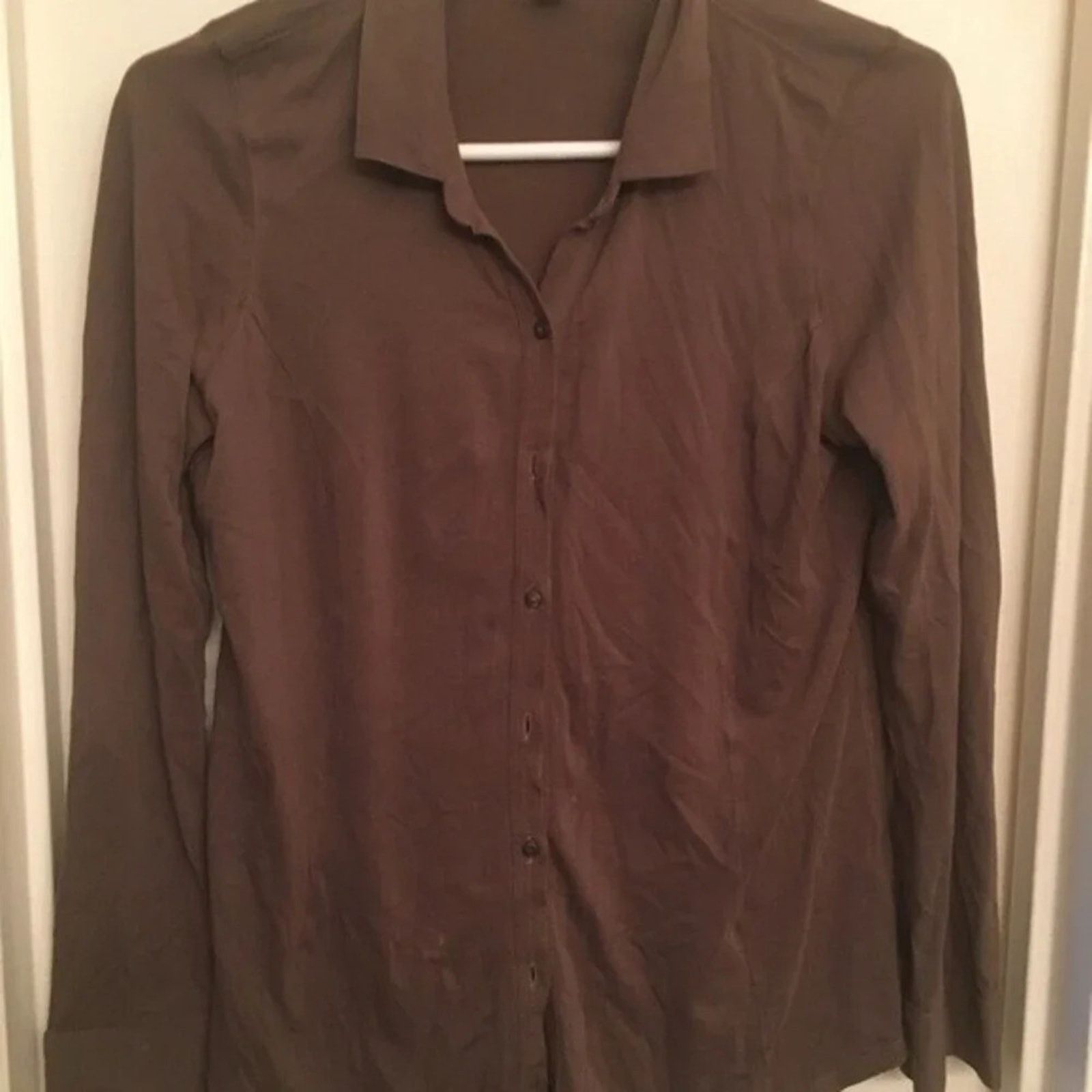 J. Jill J. Jill chocolate brown long sleeved blouse, size Small Size S / US 4 / IT 40 - 1 Thumbnail