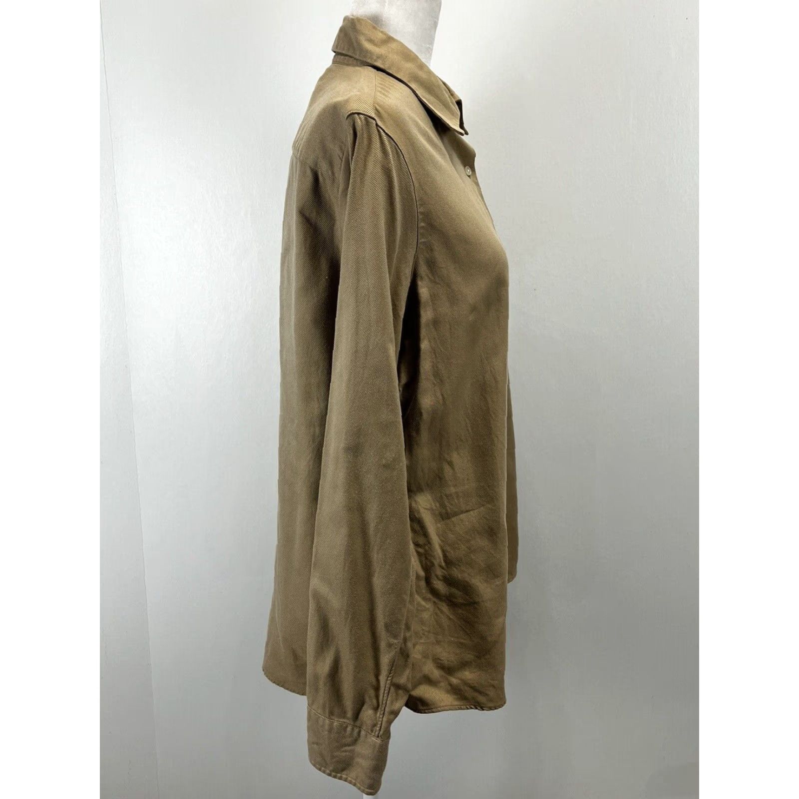 Brooks Brothers Brooks Brothers Button Up Classic Collared Long Sleeve Shirt Mens Medium Tan Brown Cotton Size M / US 6-8 / IT 42-44 - 4 Thumbnail