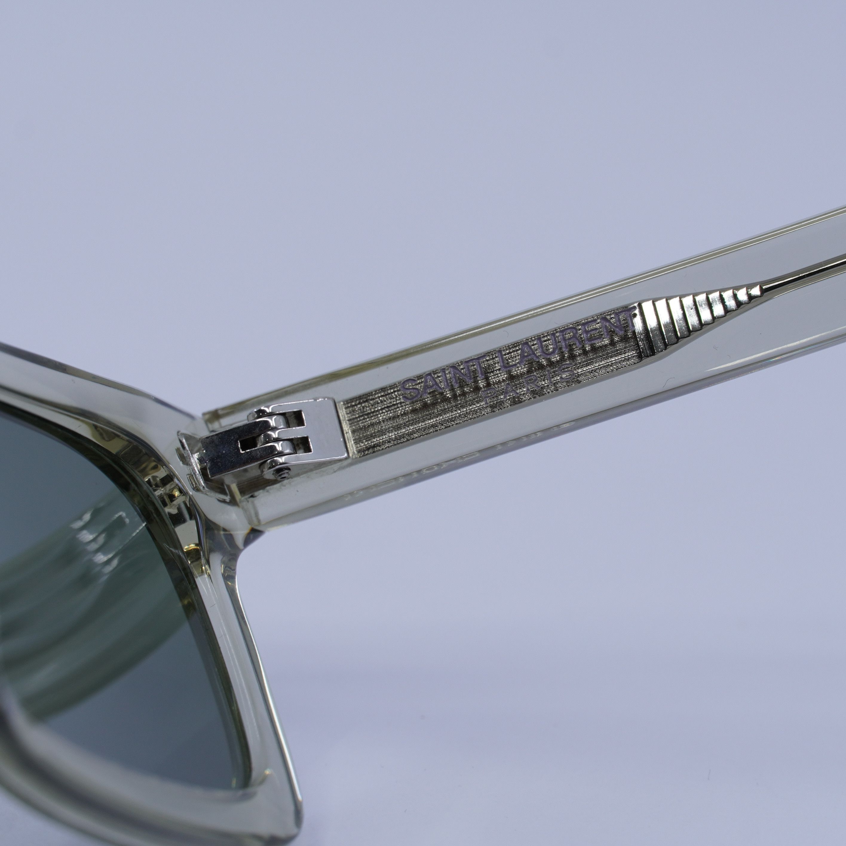 Saint Laurent Paris Saint Laurent SL461 BETTY 015 Sunglasses Green Rectangle Size ONE SIZE - 9 Thumbnail