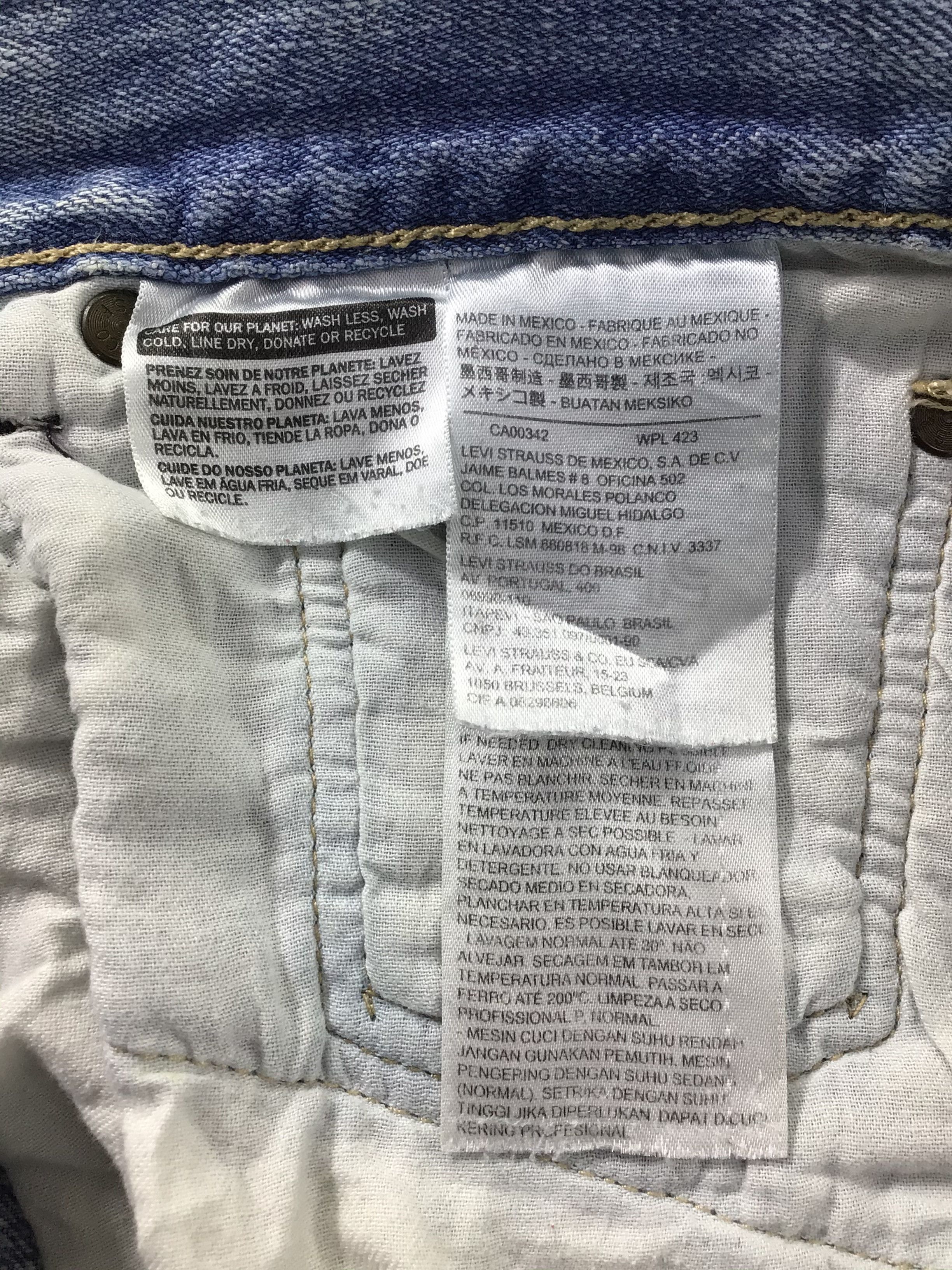Levi's Levis 501 Jeans Faded Blue Denim -J318 Size US 33 - 10 Thumbnail