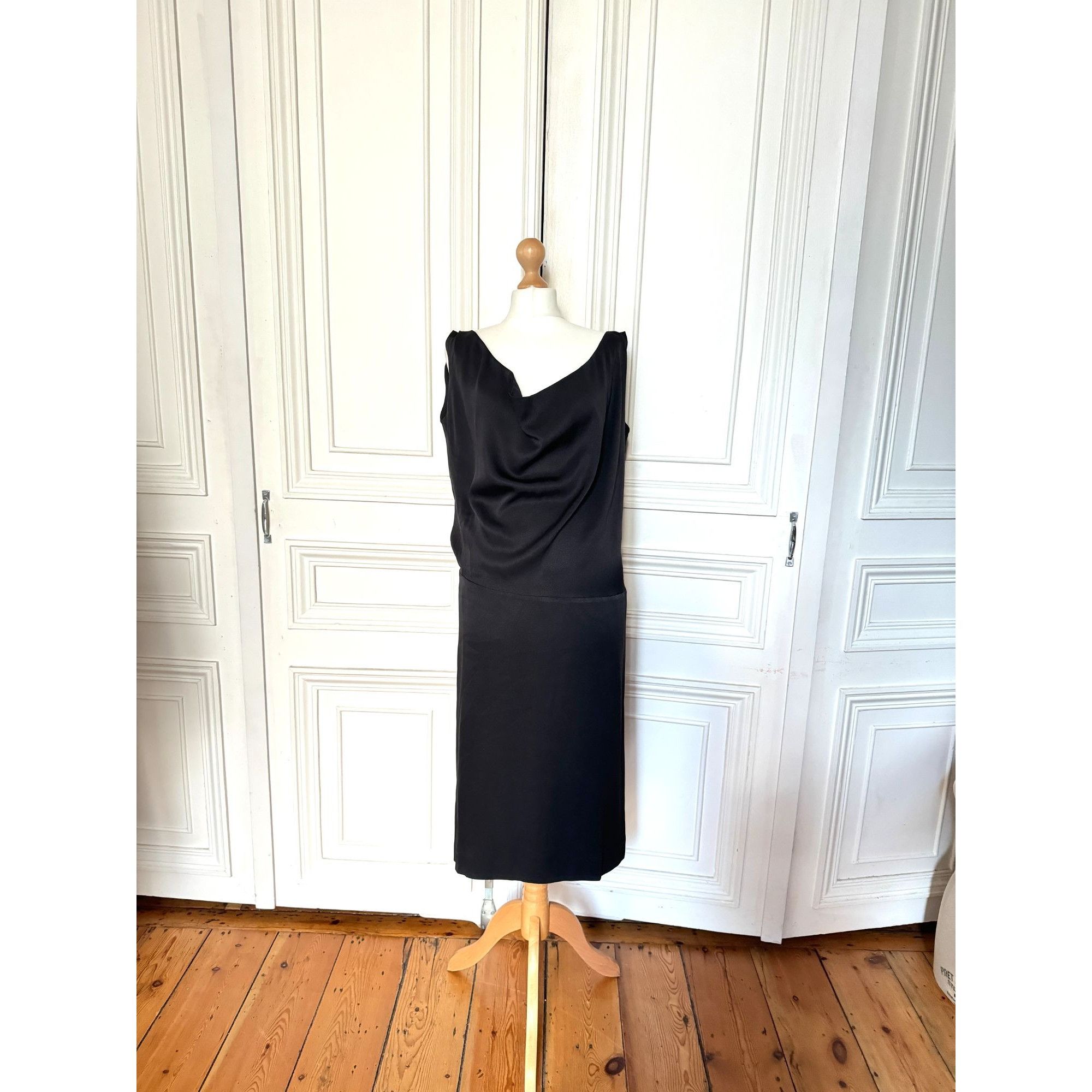 Alexander McQueen 2007 Black Silk Draped Dress Size M / US 6-8 / IT 42-44 - 1 Thumbnail